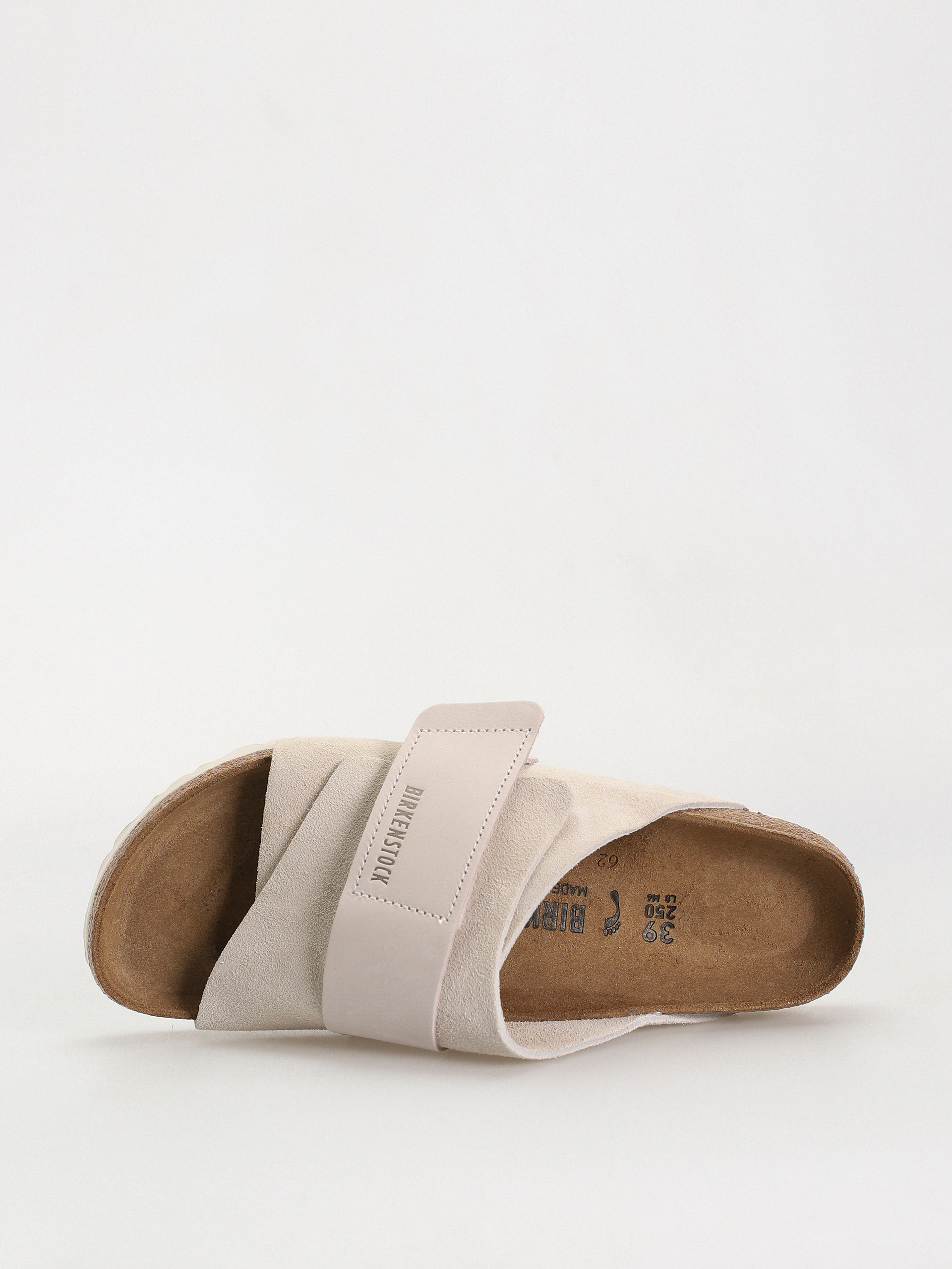 Plážovky Birkenstock Kyoto Nubuck Suede Leather Narrow Wmn (antique white)