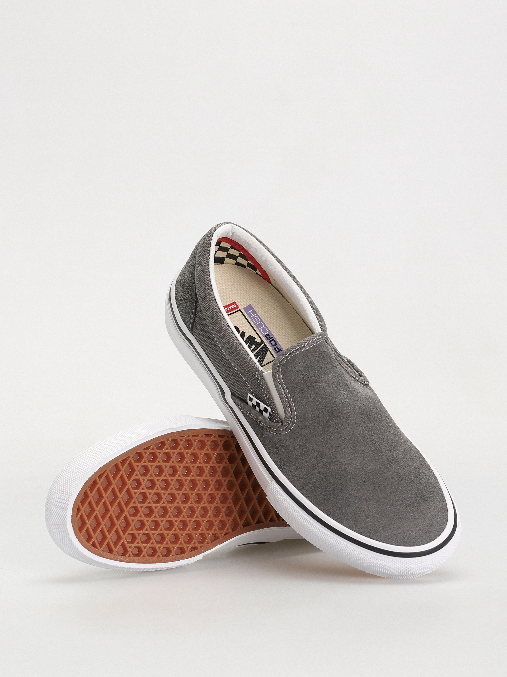 Boty Vans Skate Slip On (pewter/white)
