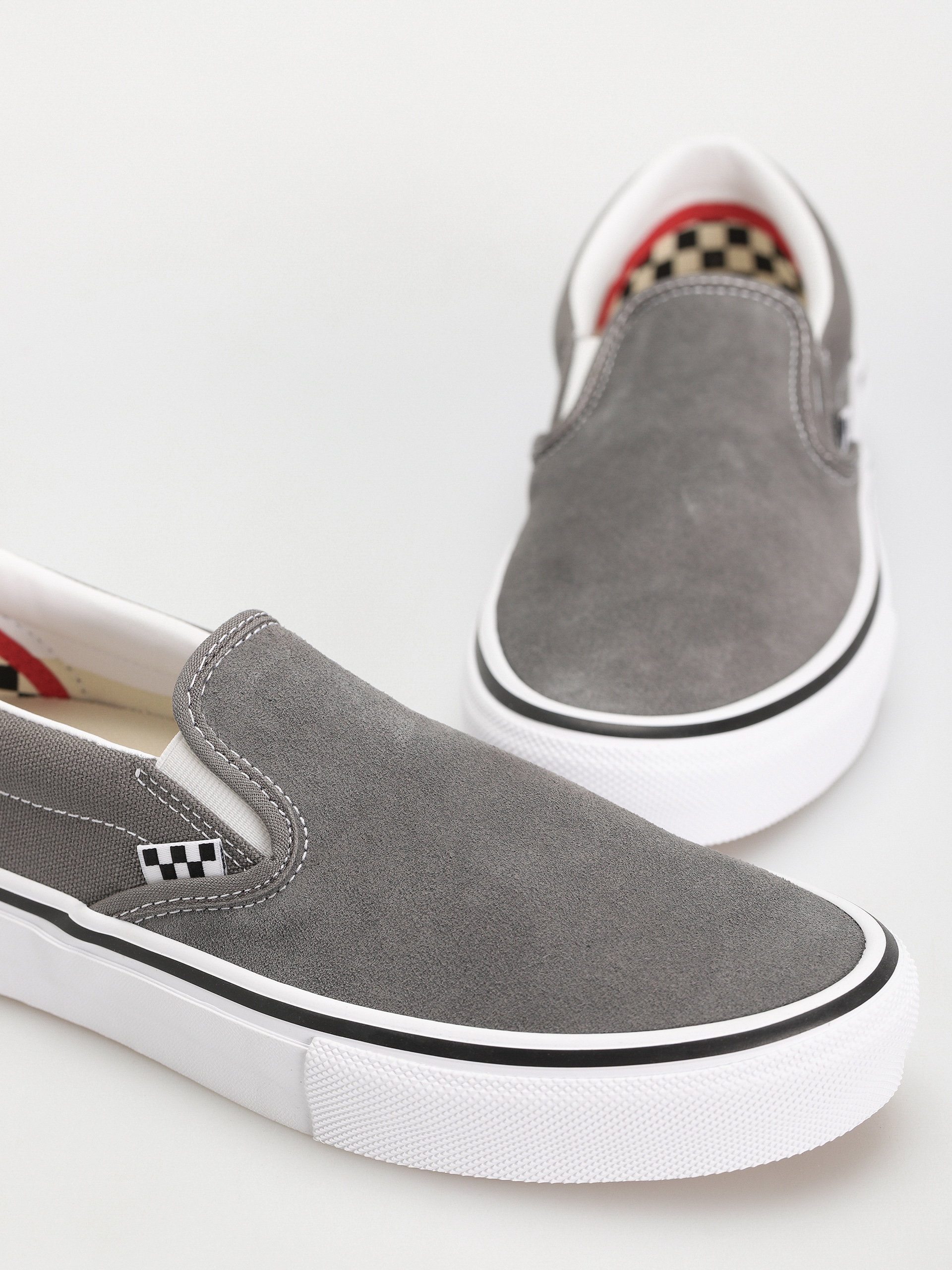 Boty Vans Skate Slip On (pewter/white)