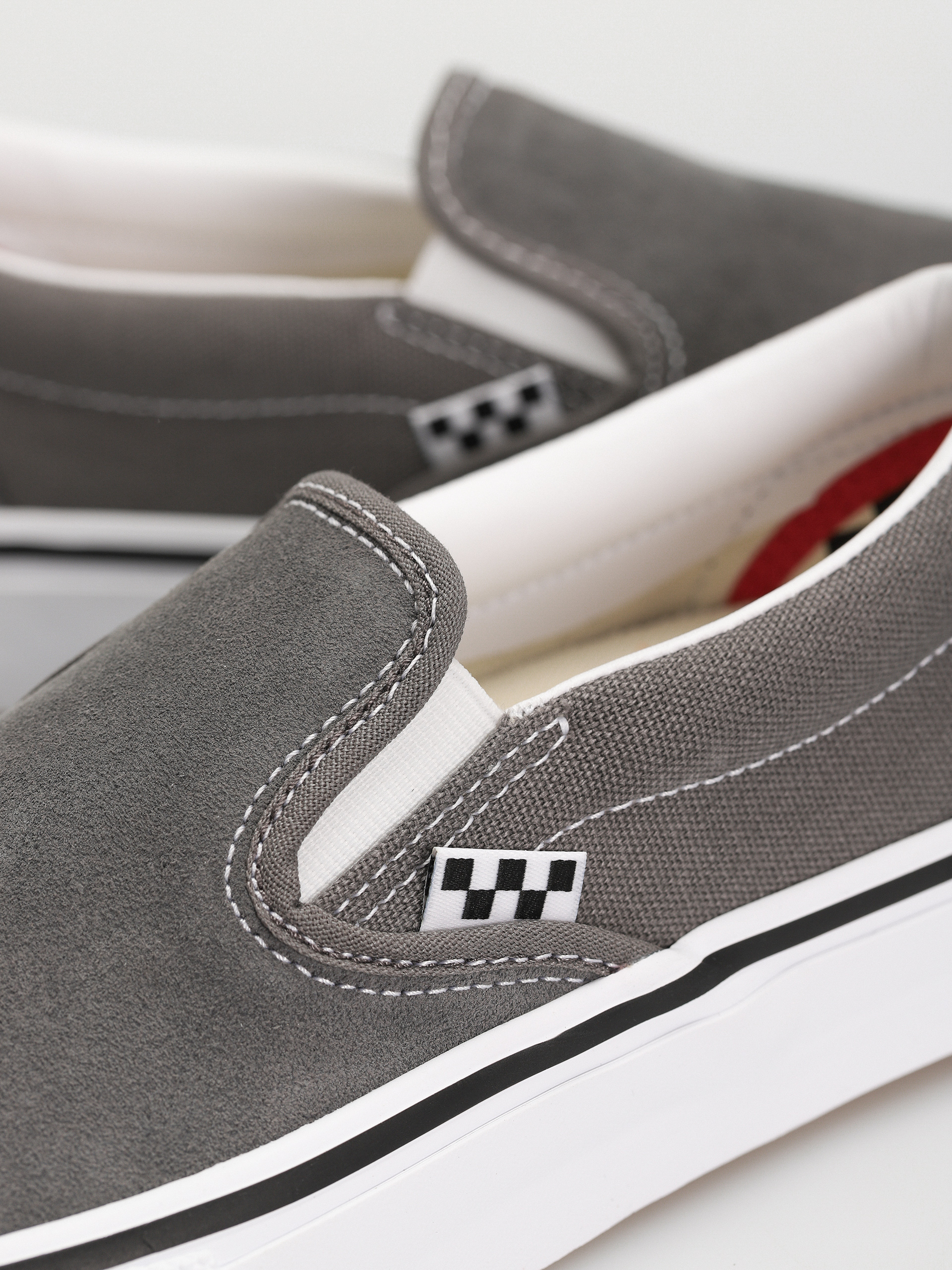 Boty Vans Skate Slip On (pewter/white)