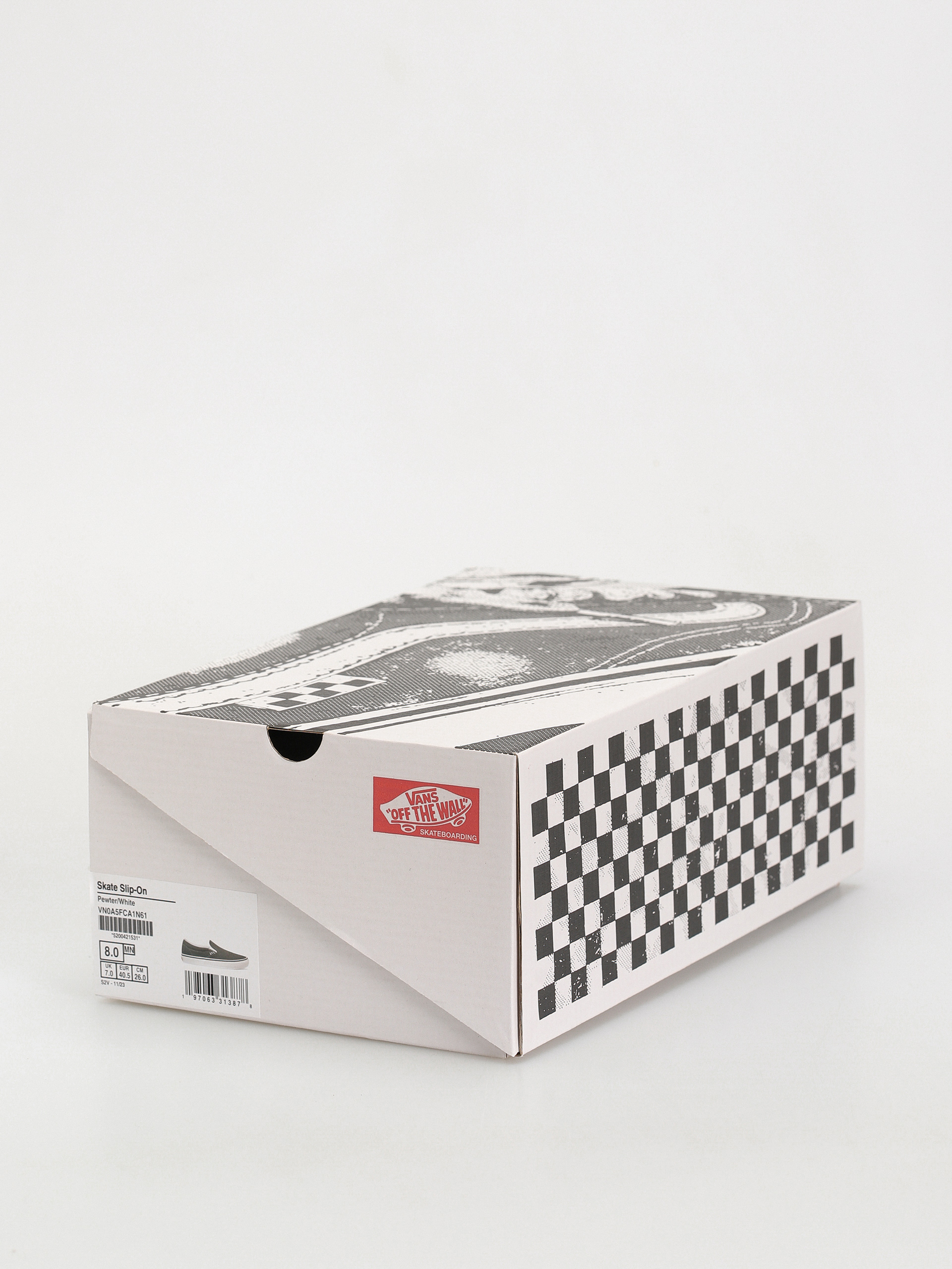 Boty Vans Skate Slip On (pewter/white)