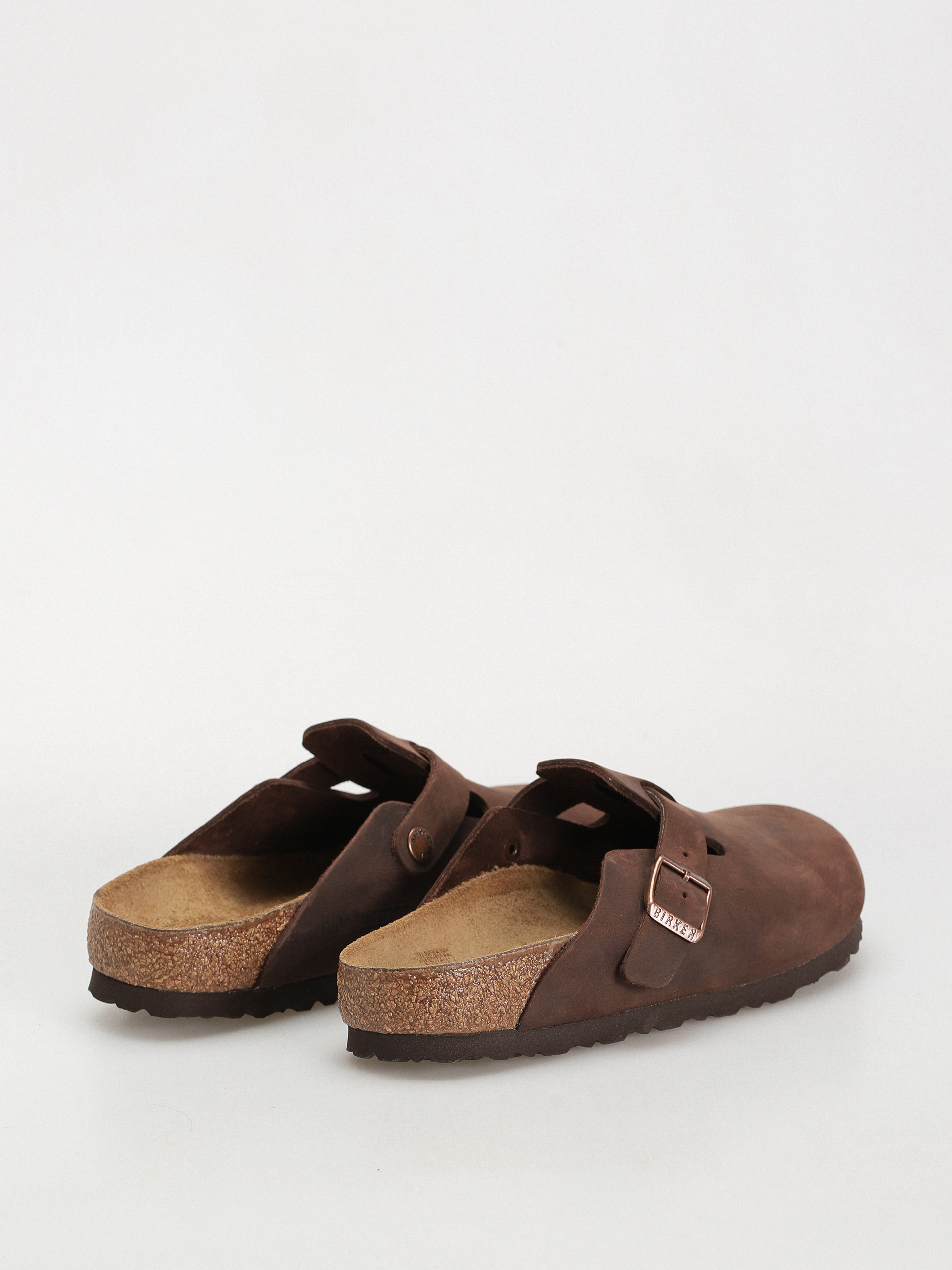 Plážovky Birkenstock Boston Oiled Leather Narrow Wmn (habana)