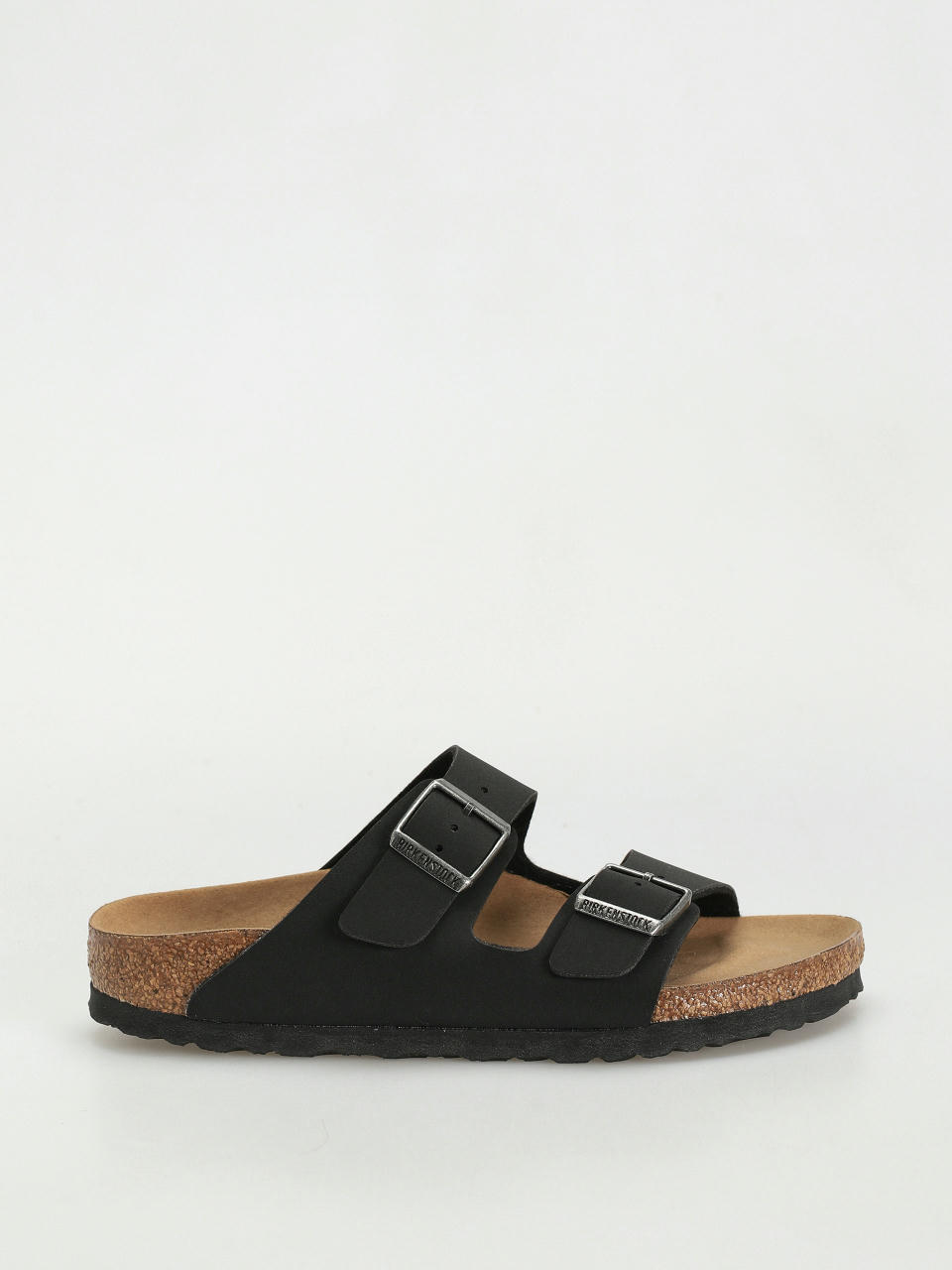 Plážovky Birkenstock Arizona Birko Flor Nubuck Narrow Wmn (black)