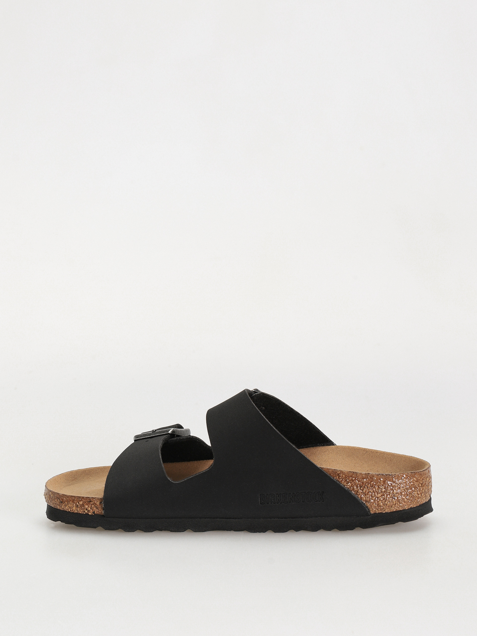 Plážovky Birkenstock Arizona Birko Flor Nubuck Narrow Wmn (black)