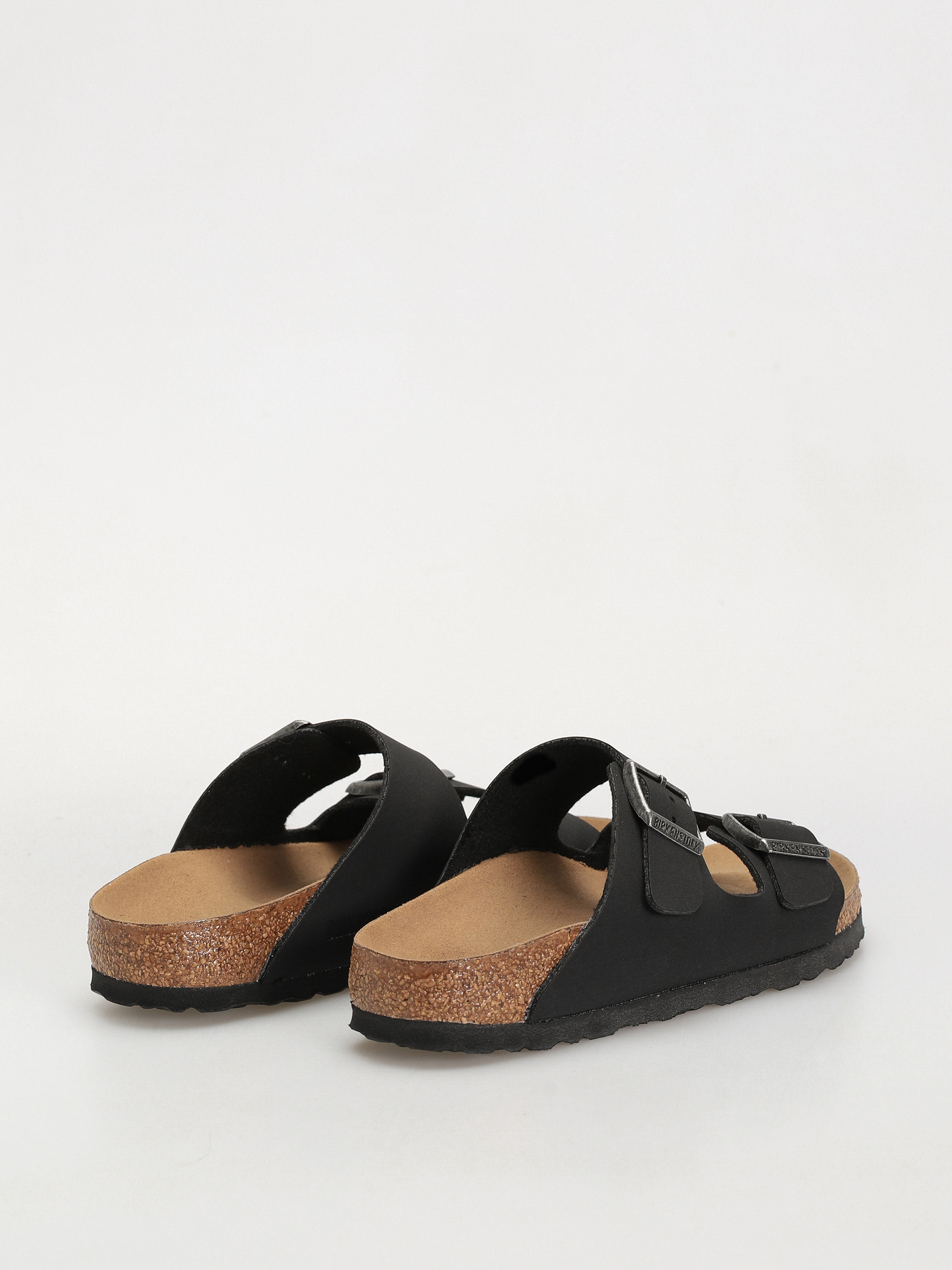 Plážovky Birkenstock Arizona Birko Flor Nubuck Narrow Wmn (black)