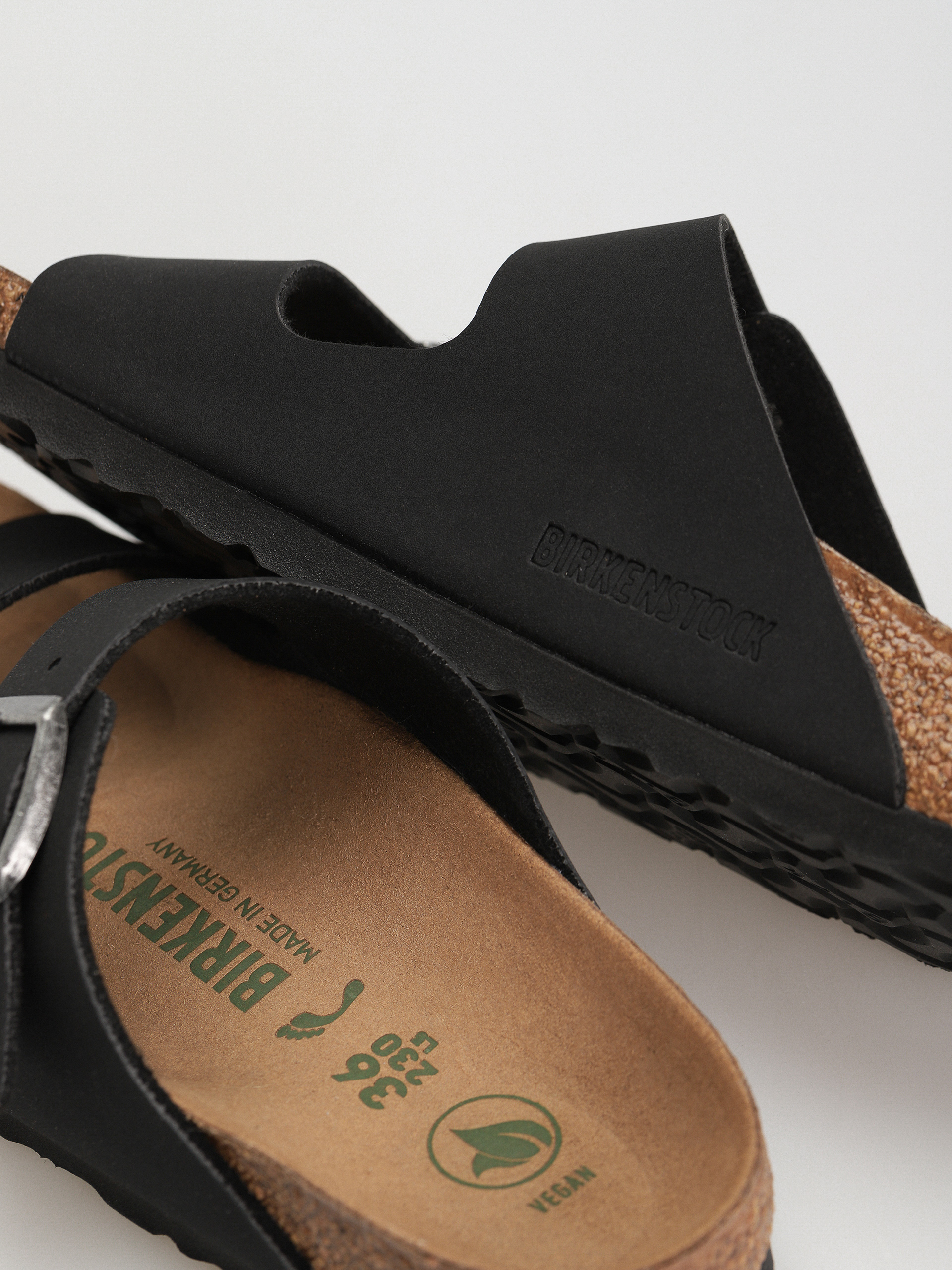 Plážovky Birkenstock Arizona Birko Flor Nubuck Narrow Wmn (black)