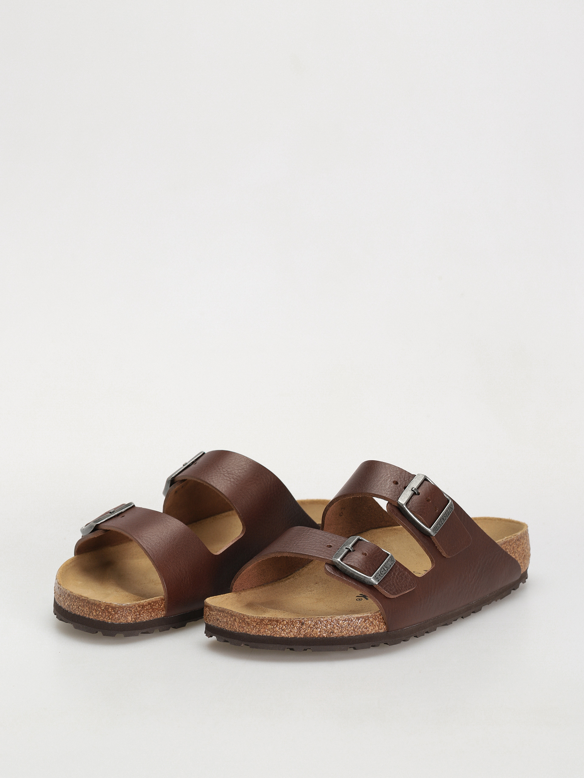 Plážovky Birkenstock Arizona Grip Natural Leather Regular (vintage wood roast)