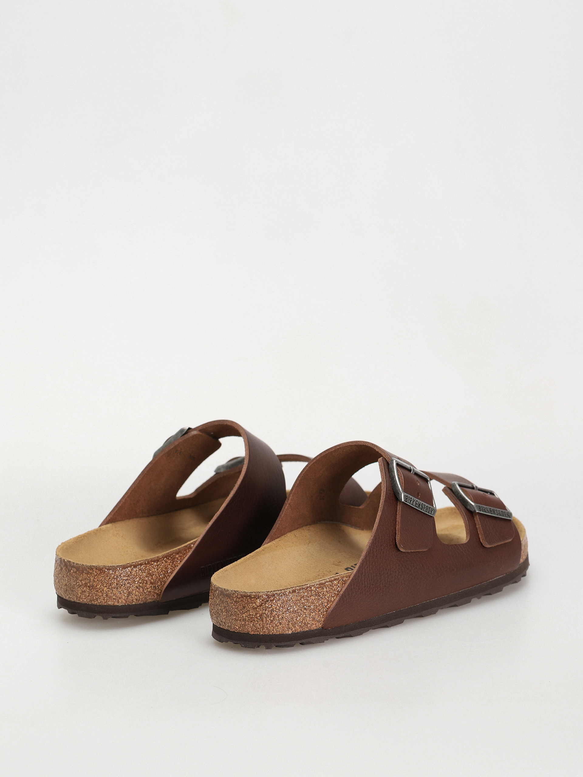 Plážovky Birkenstock Arizona Grip Natural Leather Regular (vintage wood roast)