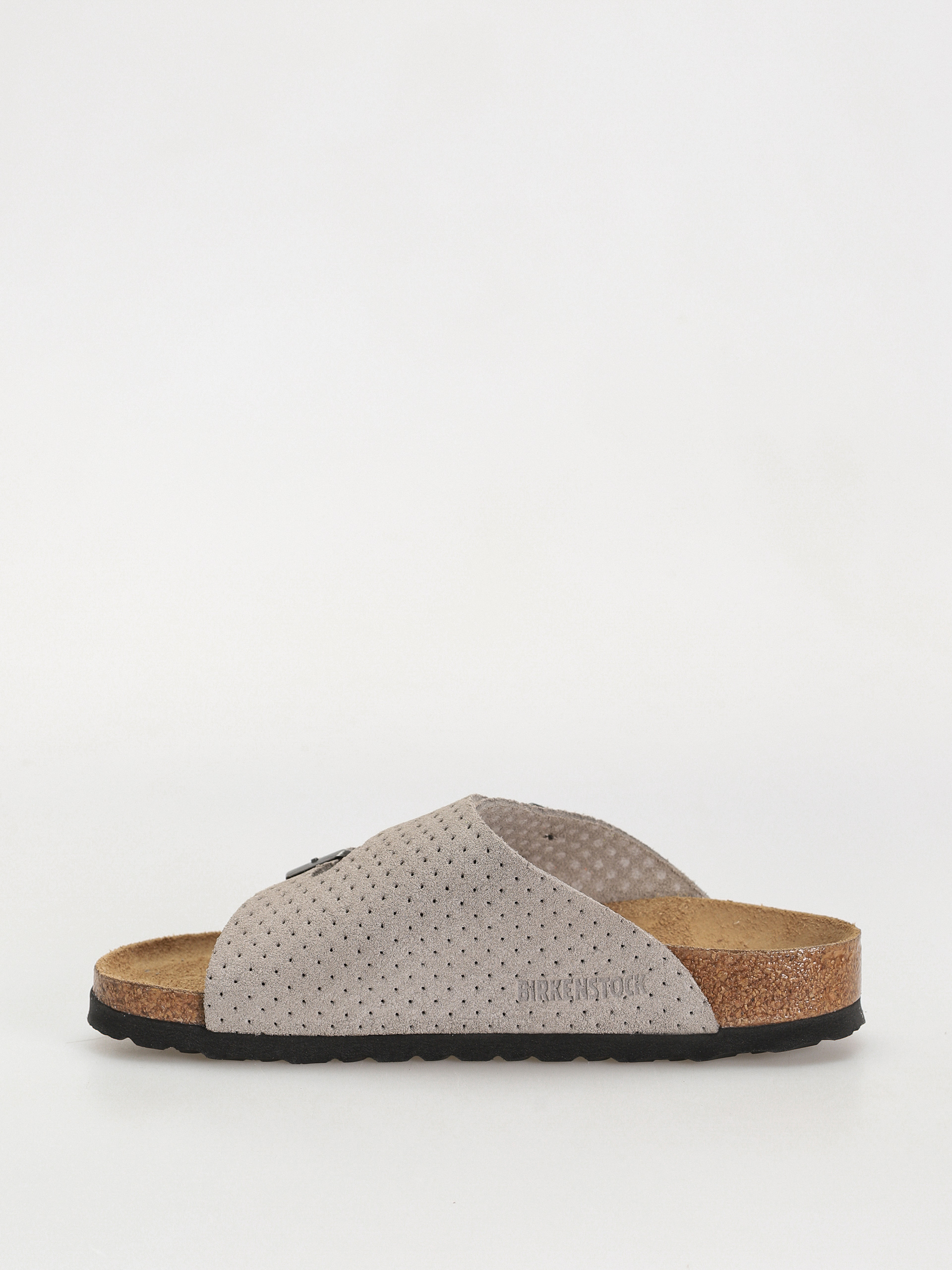 Plážovky Birkenstock Zurich Suede Embossed Narrow Wmn (emboss dots stone coin)