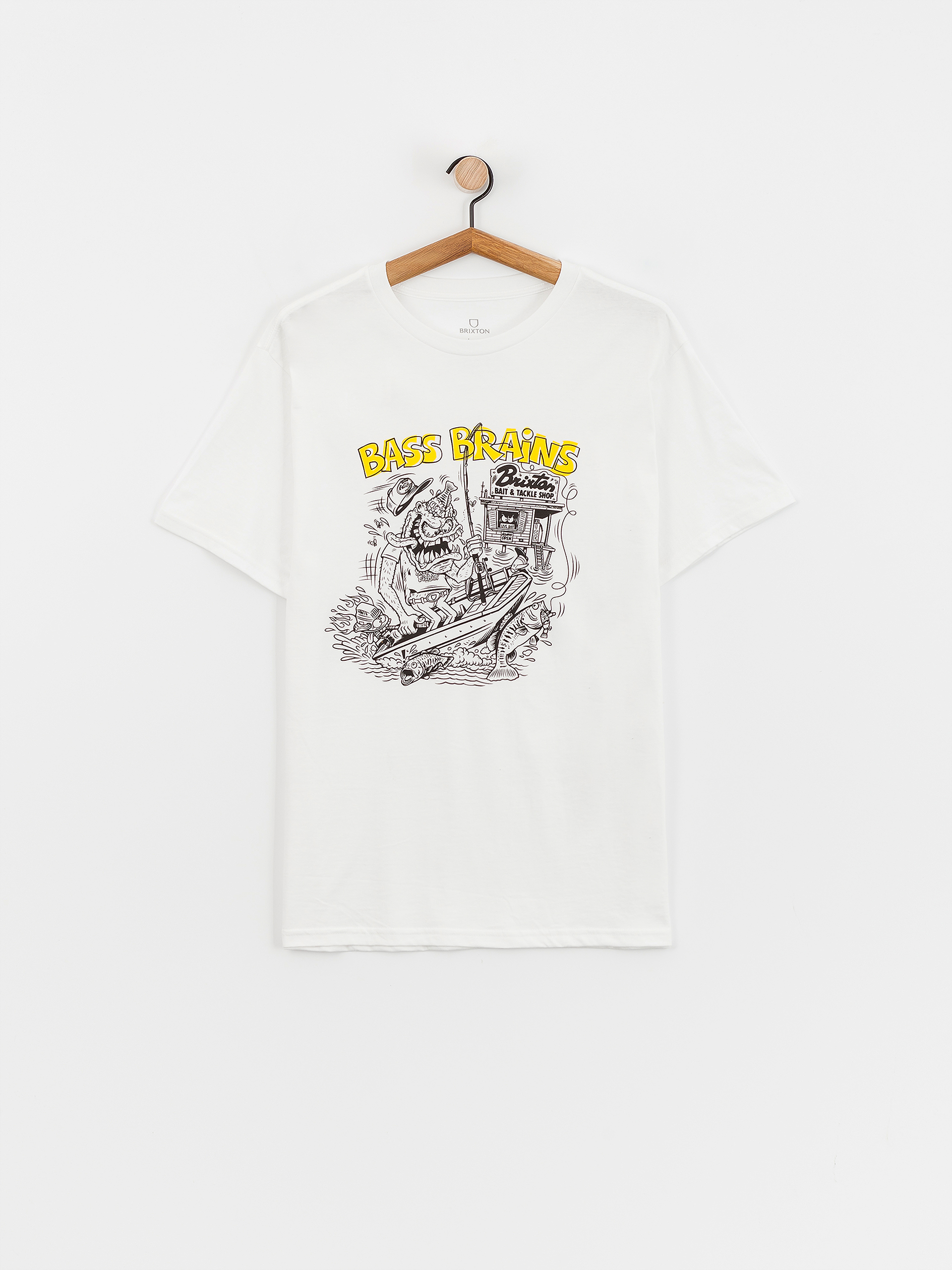 Tričko Brixton Bass Brains Monster Stt (white)