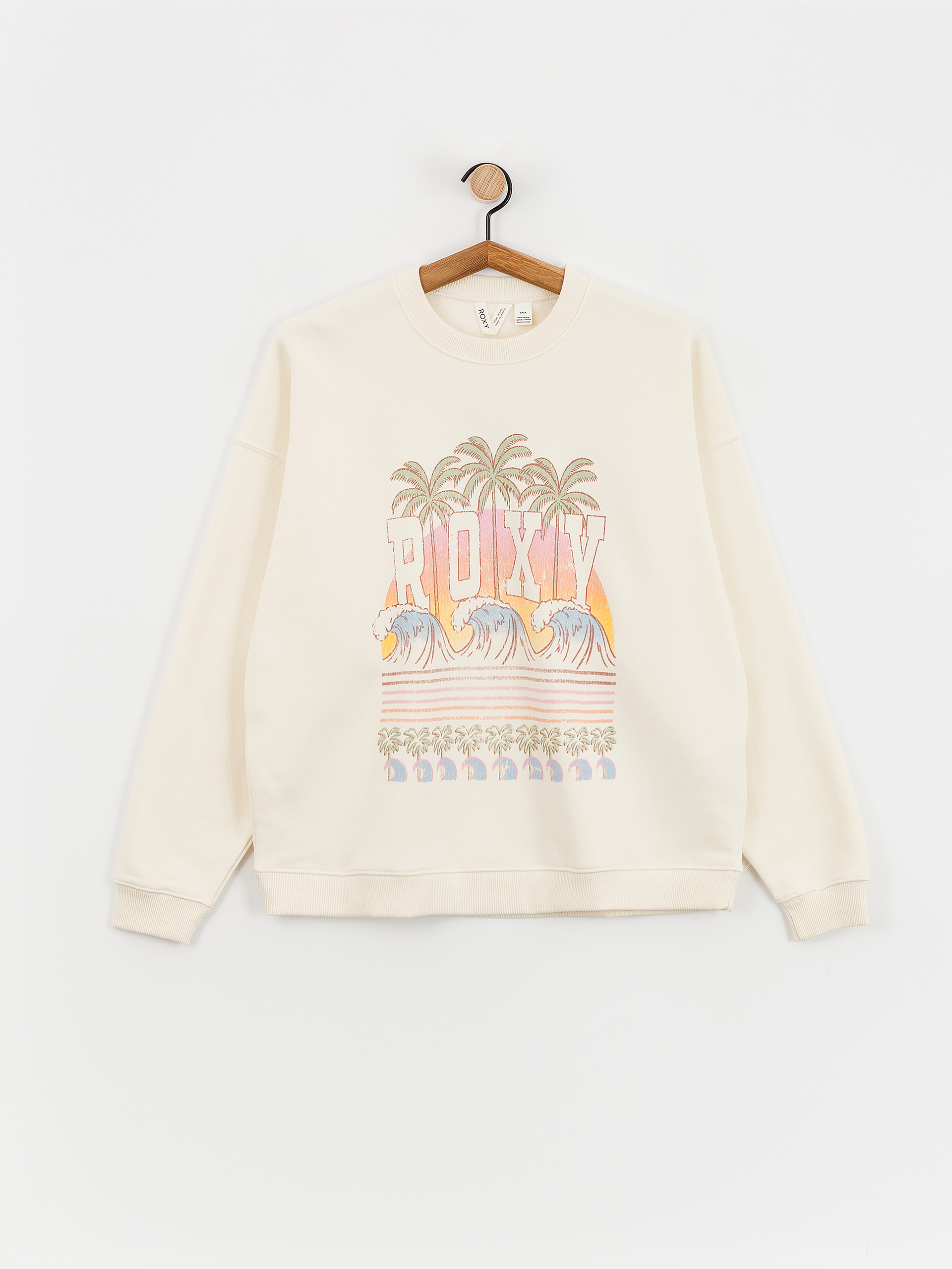 Mikina Roxy Lineup Oversized Crew Wmn (egret)