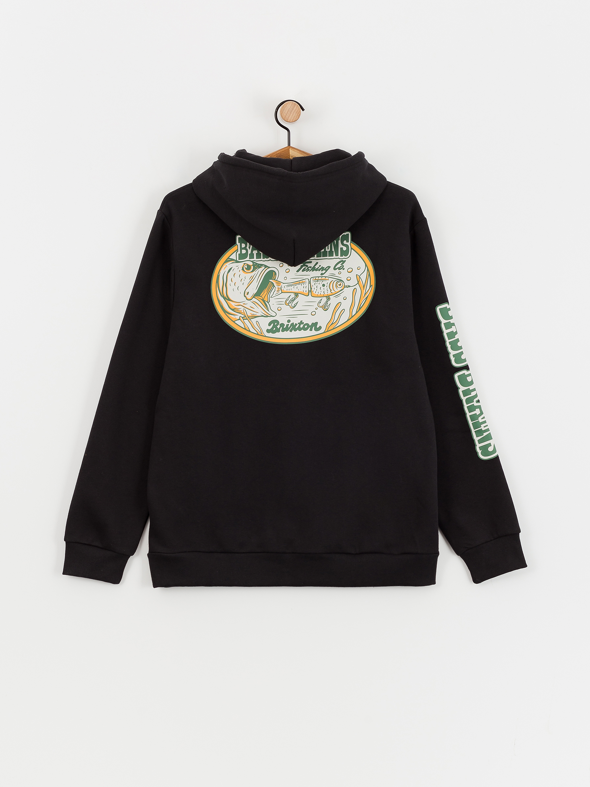 Mikina s kapucí Brixton Bass Brains Swim HD (black)