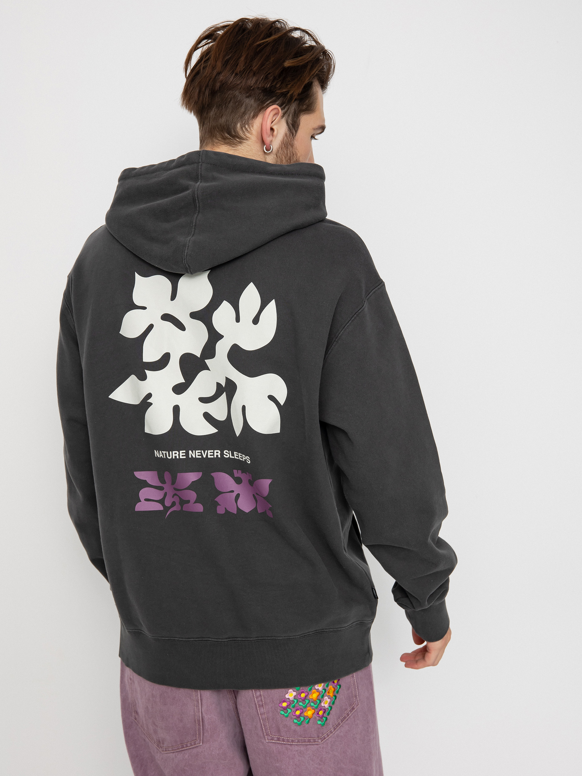 Mikina s kapucí Element Texture HD (off black)