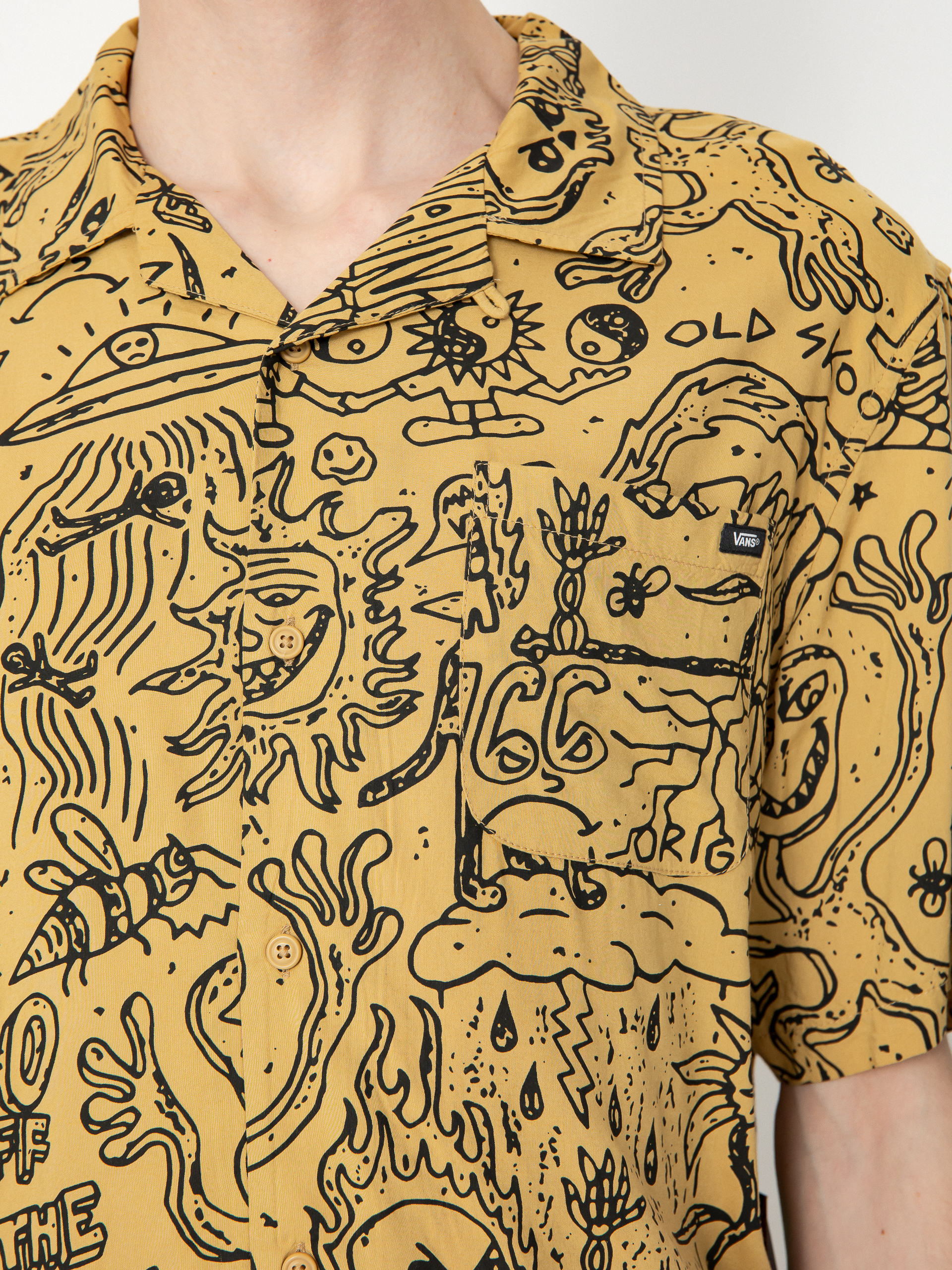 Košile Vans Elden Woven (antelope/black)