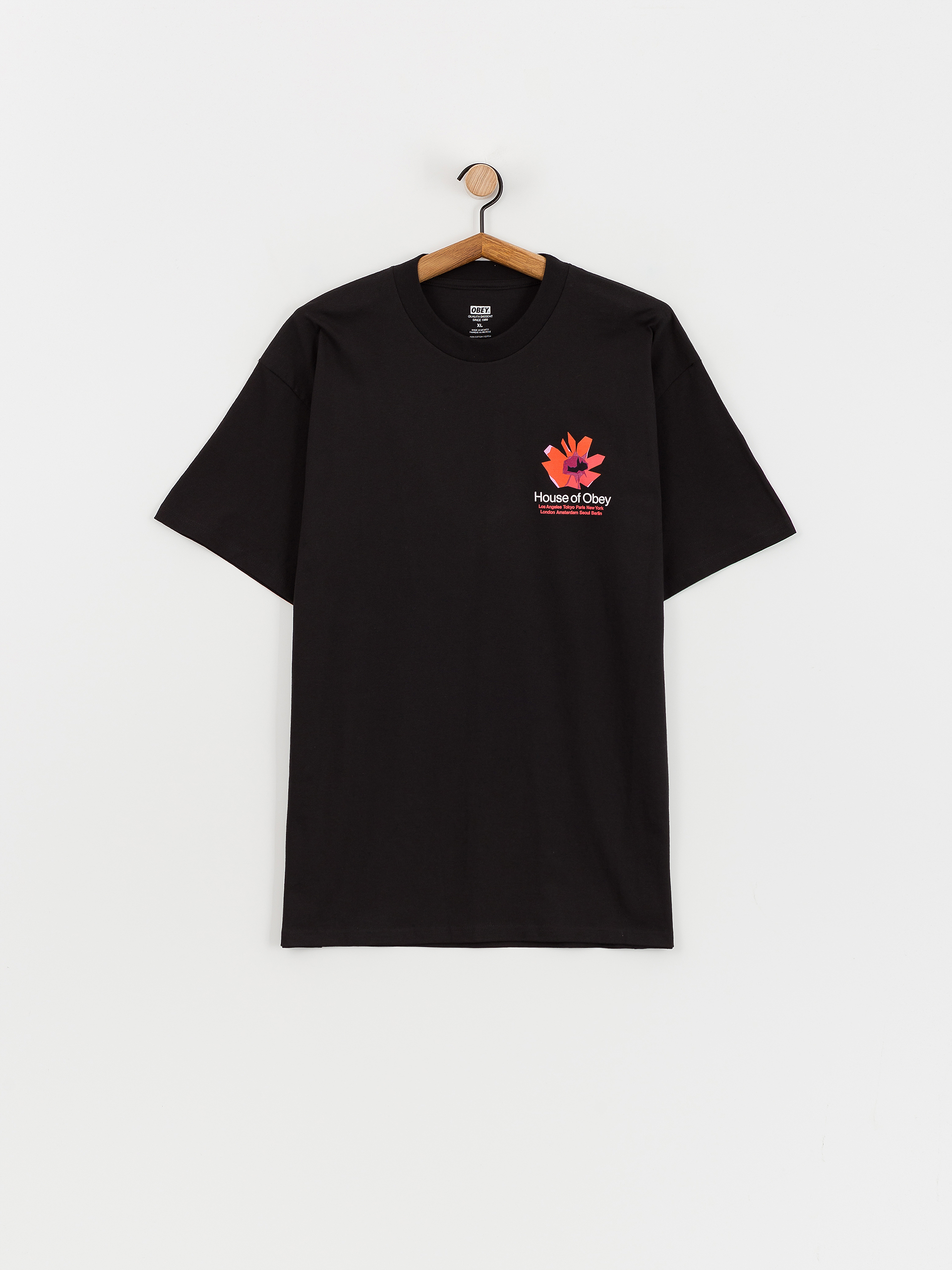 Tričko OBEY House Of Obey Floral (black)