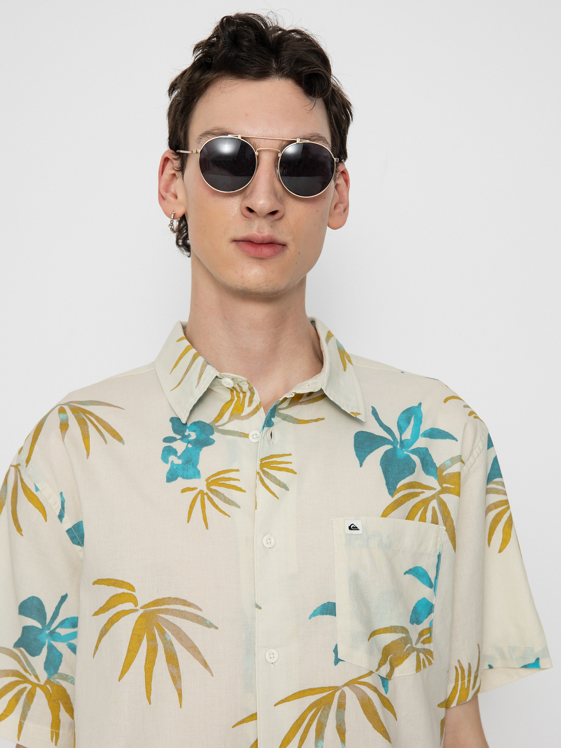 Košile Quiksilver Apero Classic (snow white aop mix b)