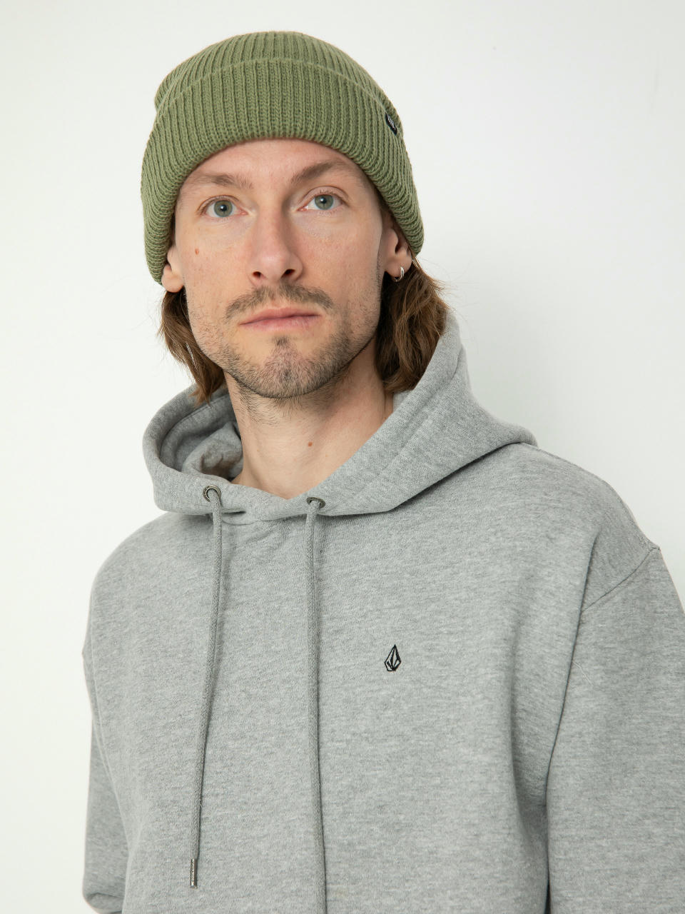 Mikina s kapucí Volcom Single Stone HD (heather grey)