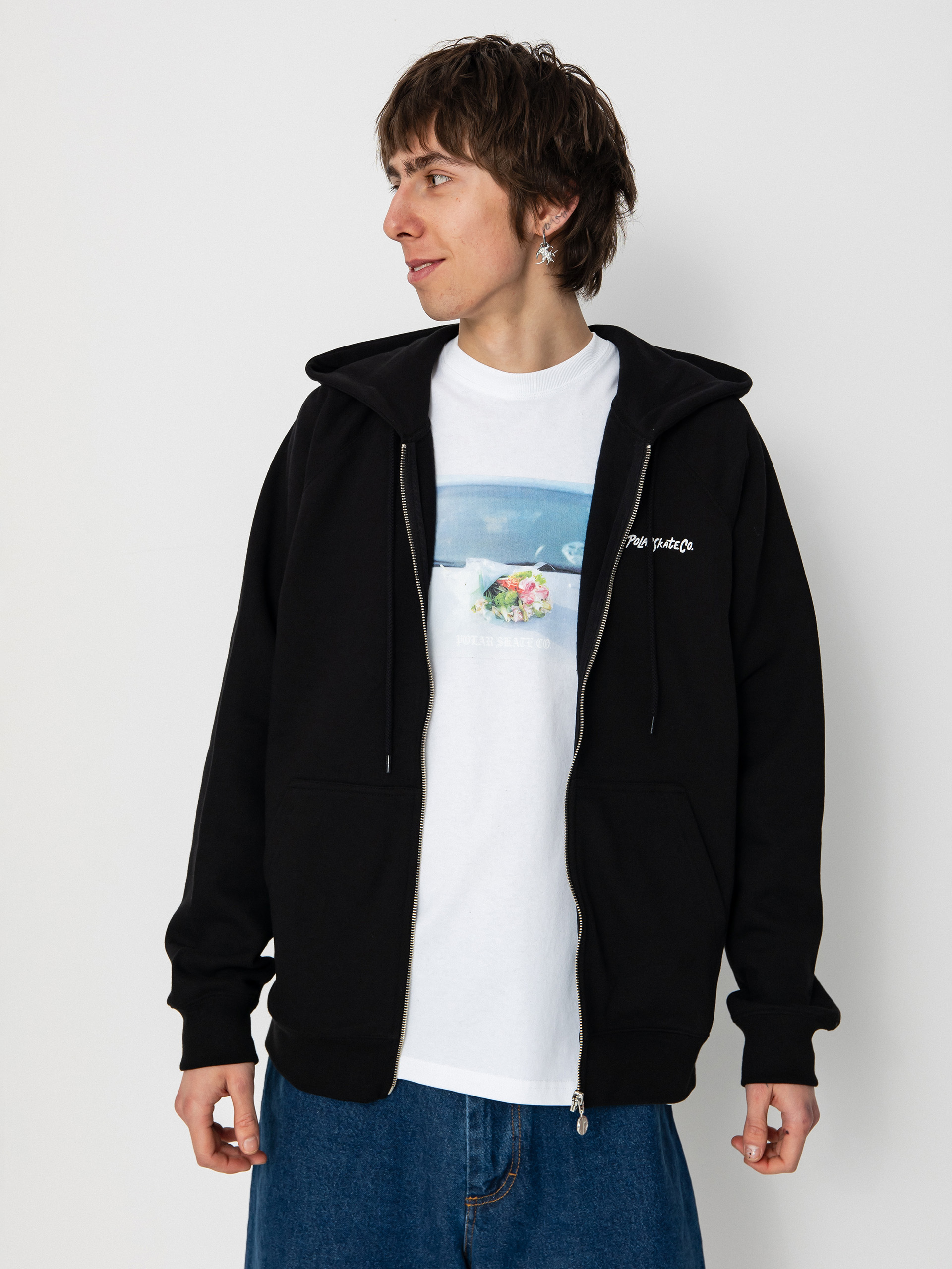 Mikina s kapucí Polar Skate Default Zip Hoodie 12 Faces ZHD (black)