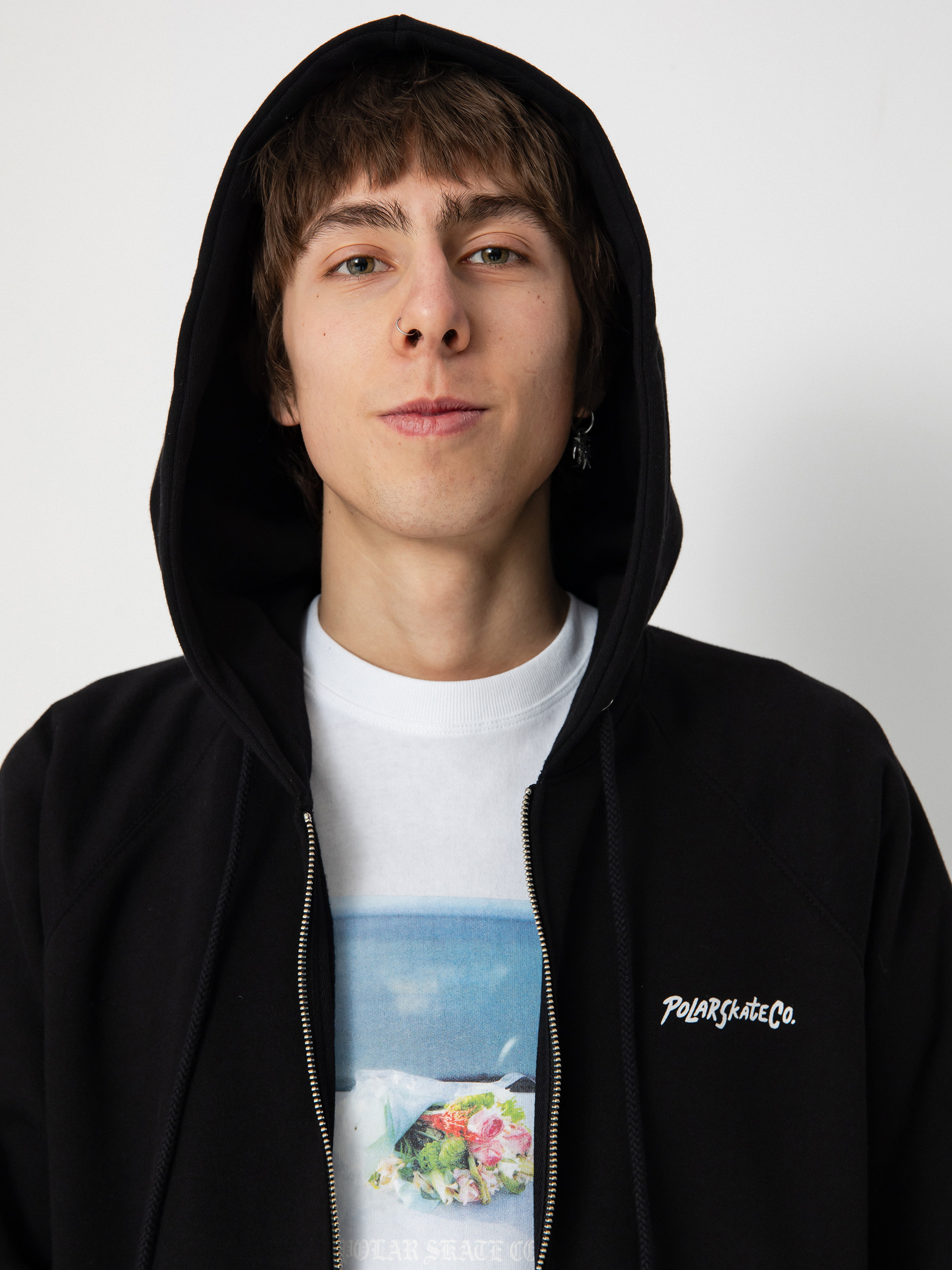 Mikina s kapucí Polar Skate Default Zip Hoodie 12 Faces ZHD (black)