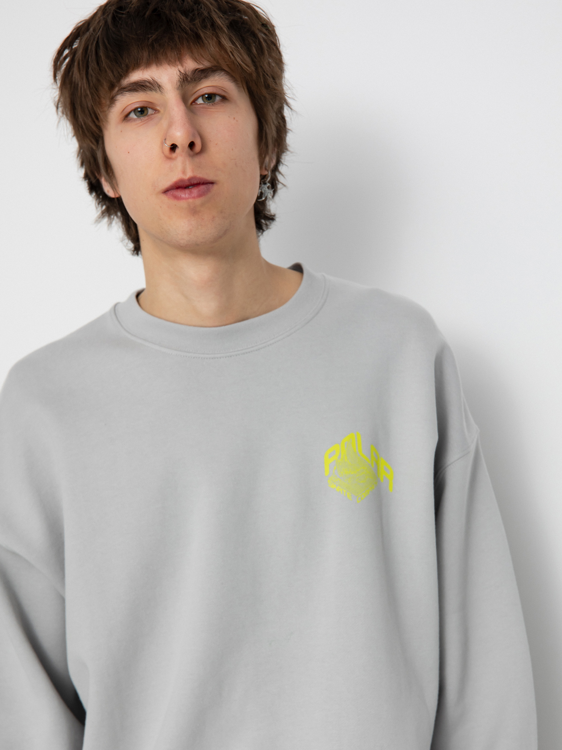 Mikina Polar Skate Dave Crewneck Graph (silver)