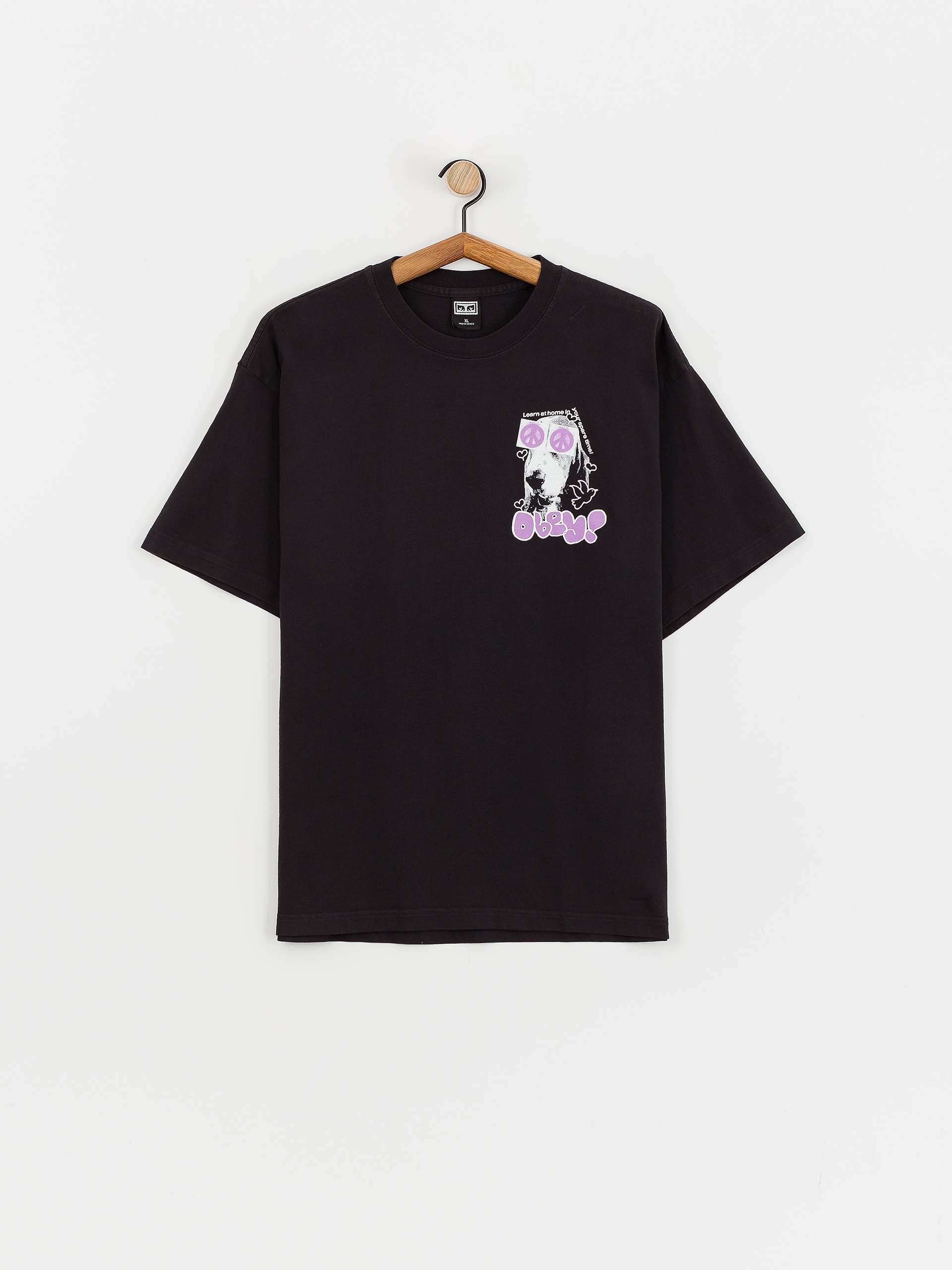 Tričko OBEY Peace Eyes (vintage black)