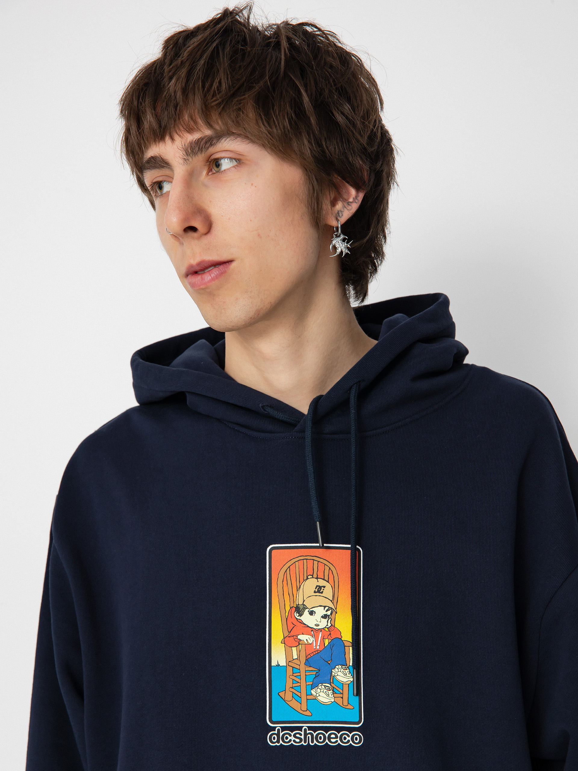 Mikina s kapucí DC Johns House HD (navy blazer)