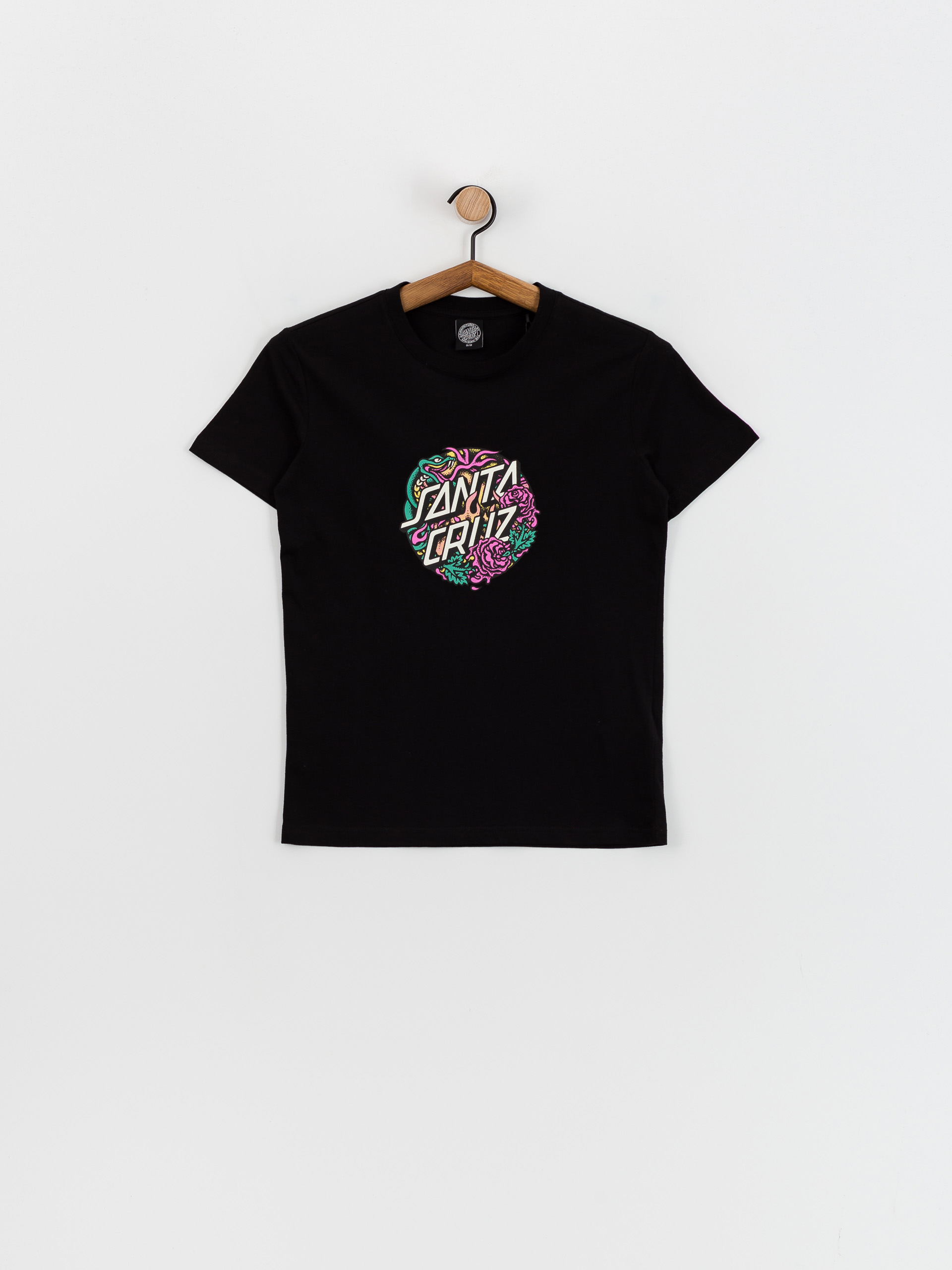 Tričko Santa Cruz Dressen Snake Front Wmn (black)