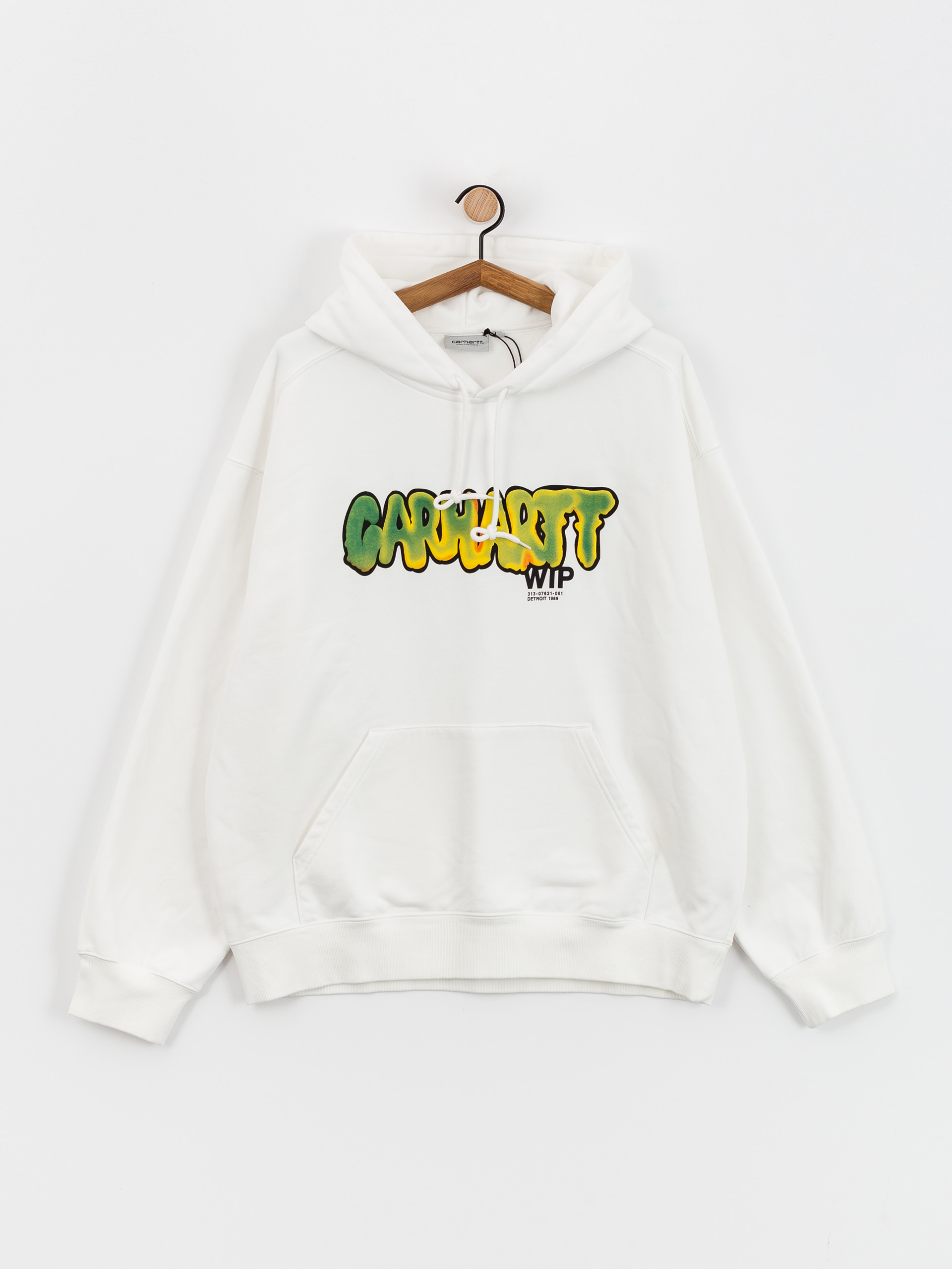 Mikina s kapucí Carhartt WIP Drip HD (white)