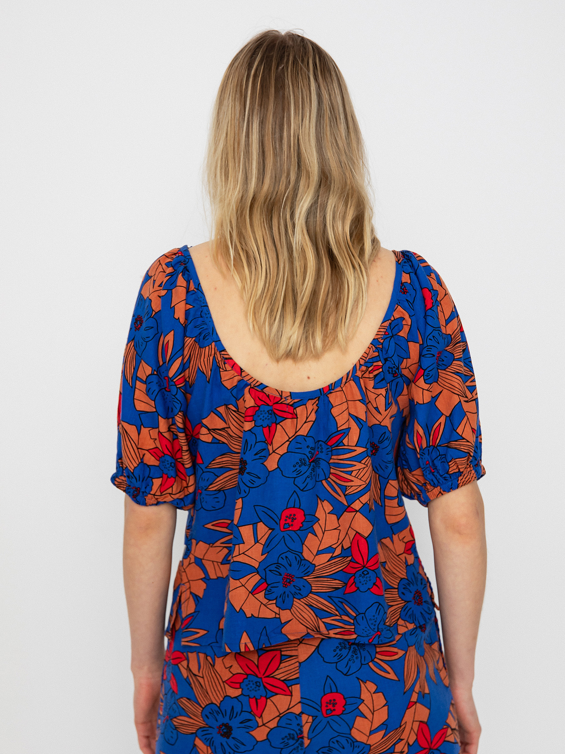 Košile Brixton Mercado Linen Top Wmn (terracotta)