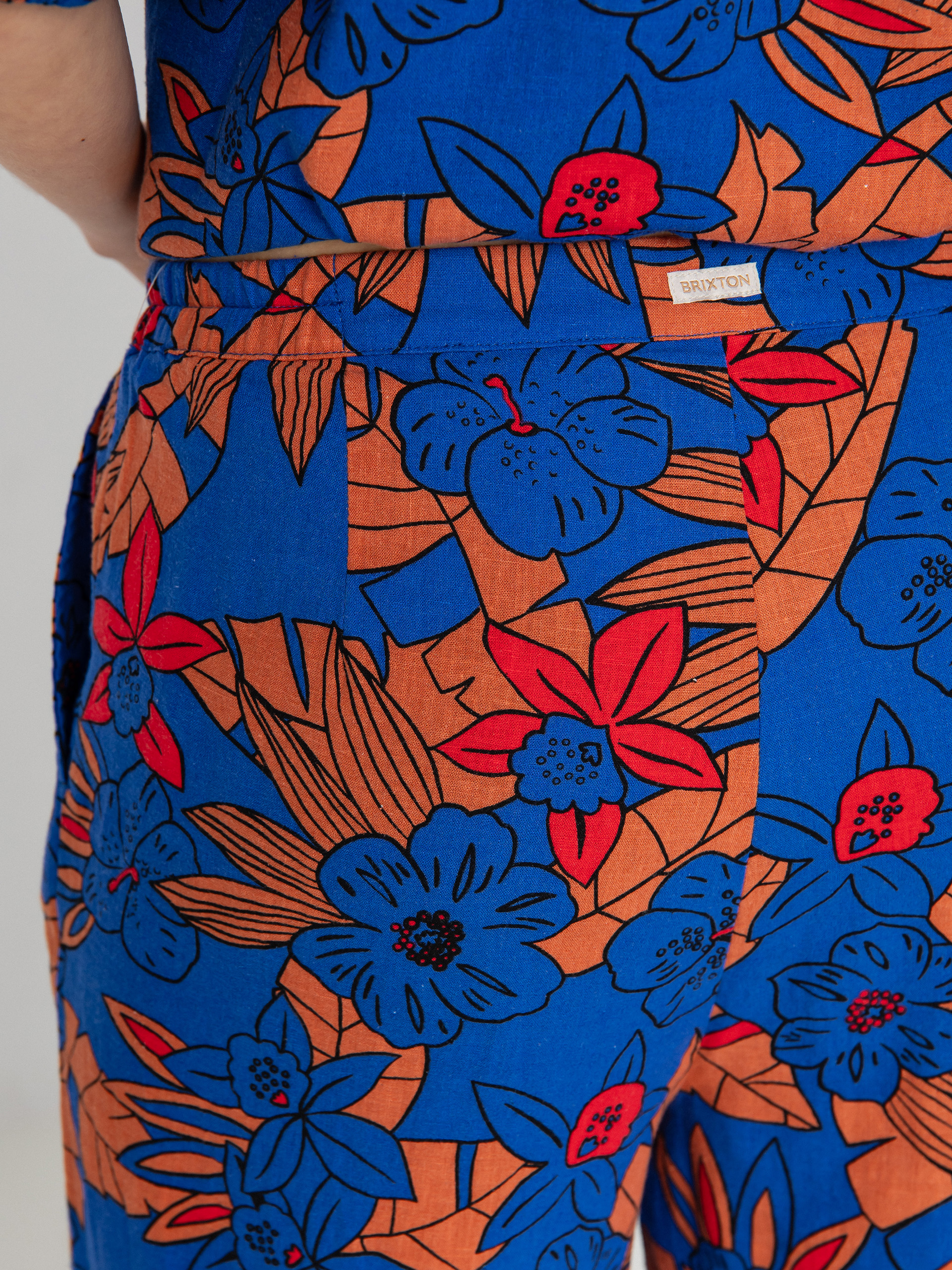 Kalhoty Brixton Mercado Linen Wmn (terracotta)