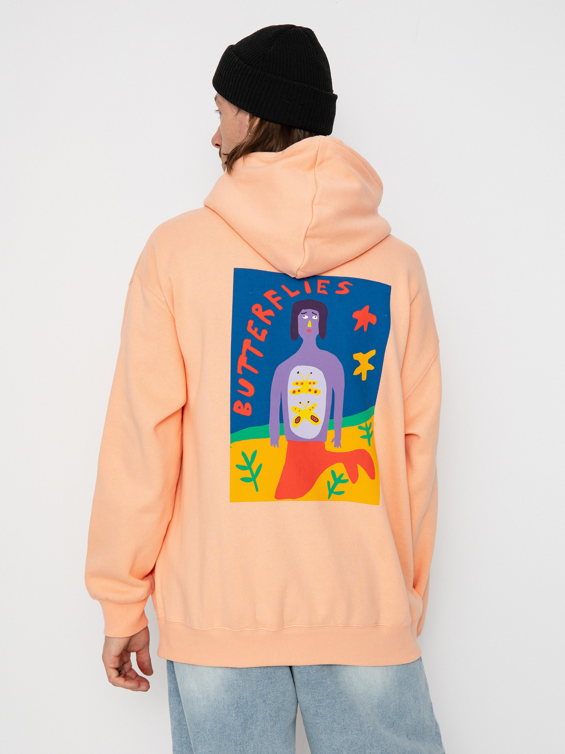 Mikina s kapucí Volcom Fa Arthur Longo 2 HD (salmon)