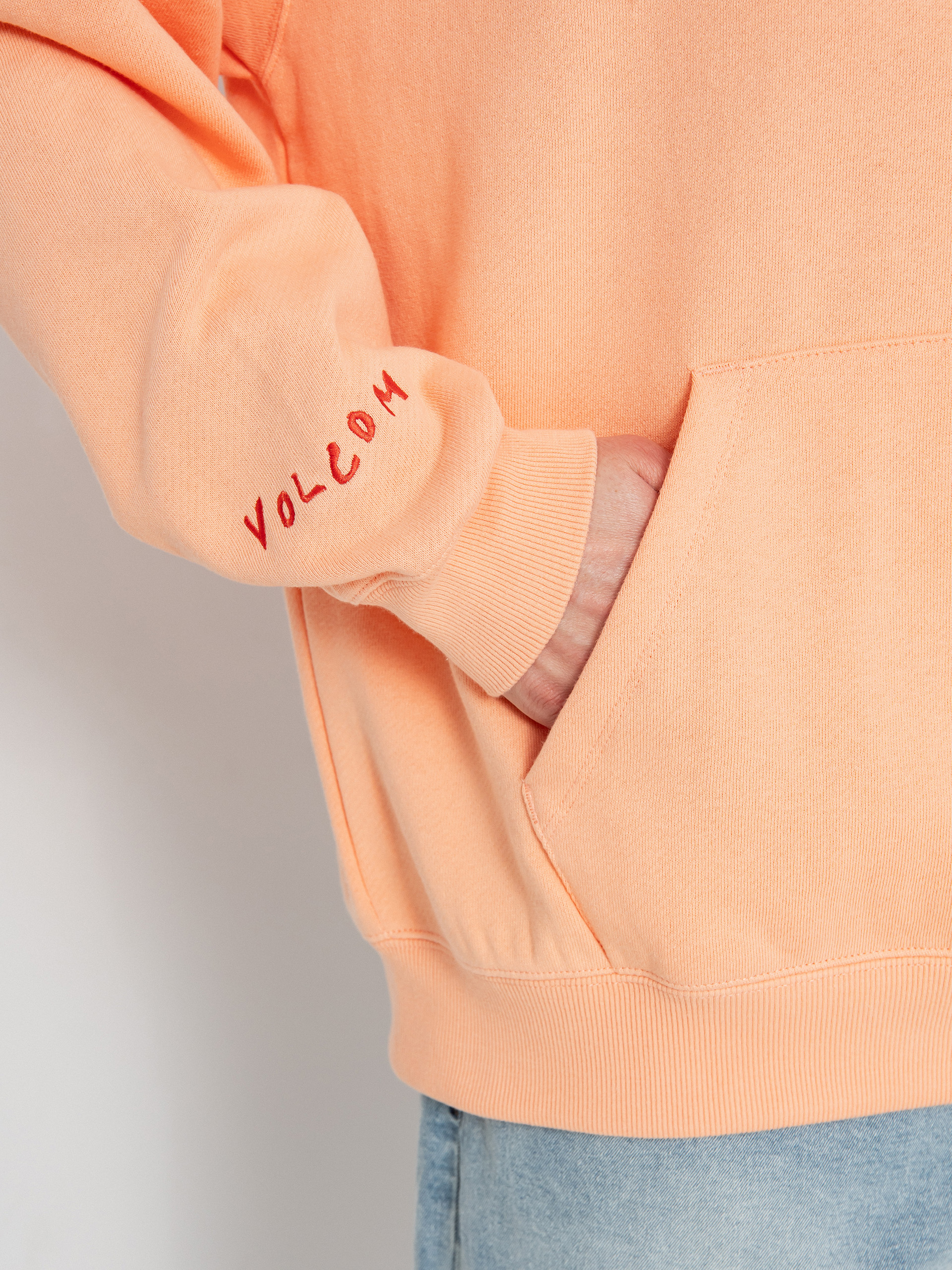 Mikina s kapucí Volcom Fa Arthur Longo 2 HD (salmon)