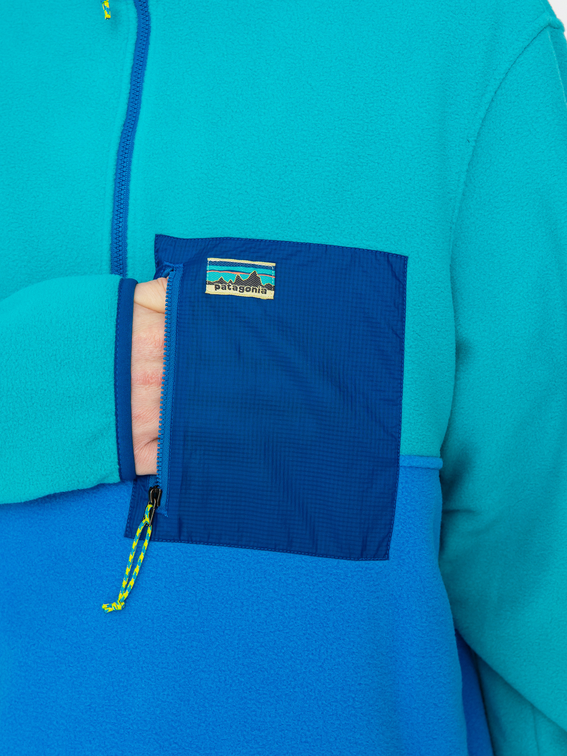 Pánský Fleecová mikina Patagonia Microdini 1/2 Zip (vessel blue)