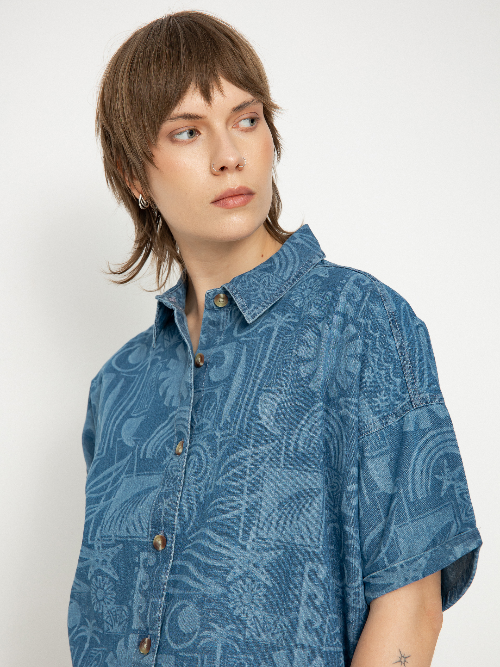 Košile Roxy Beach Nostalgia Denim Wmn (medium blue)