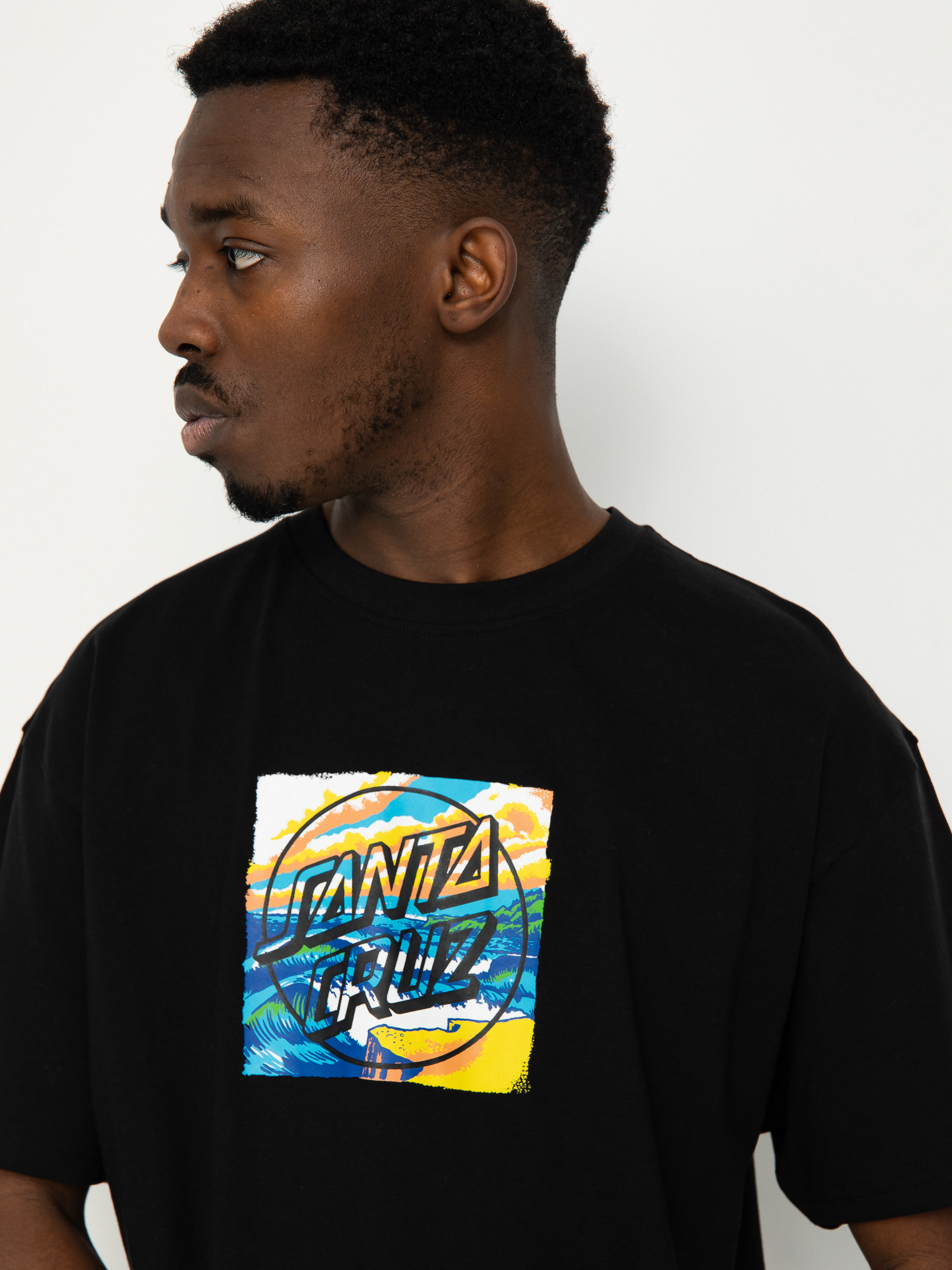 Tričko Santa Cruz Water View Front (black)