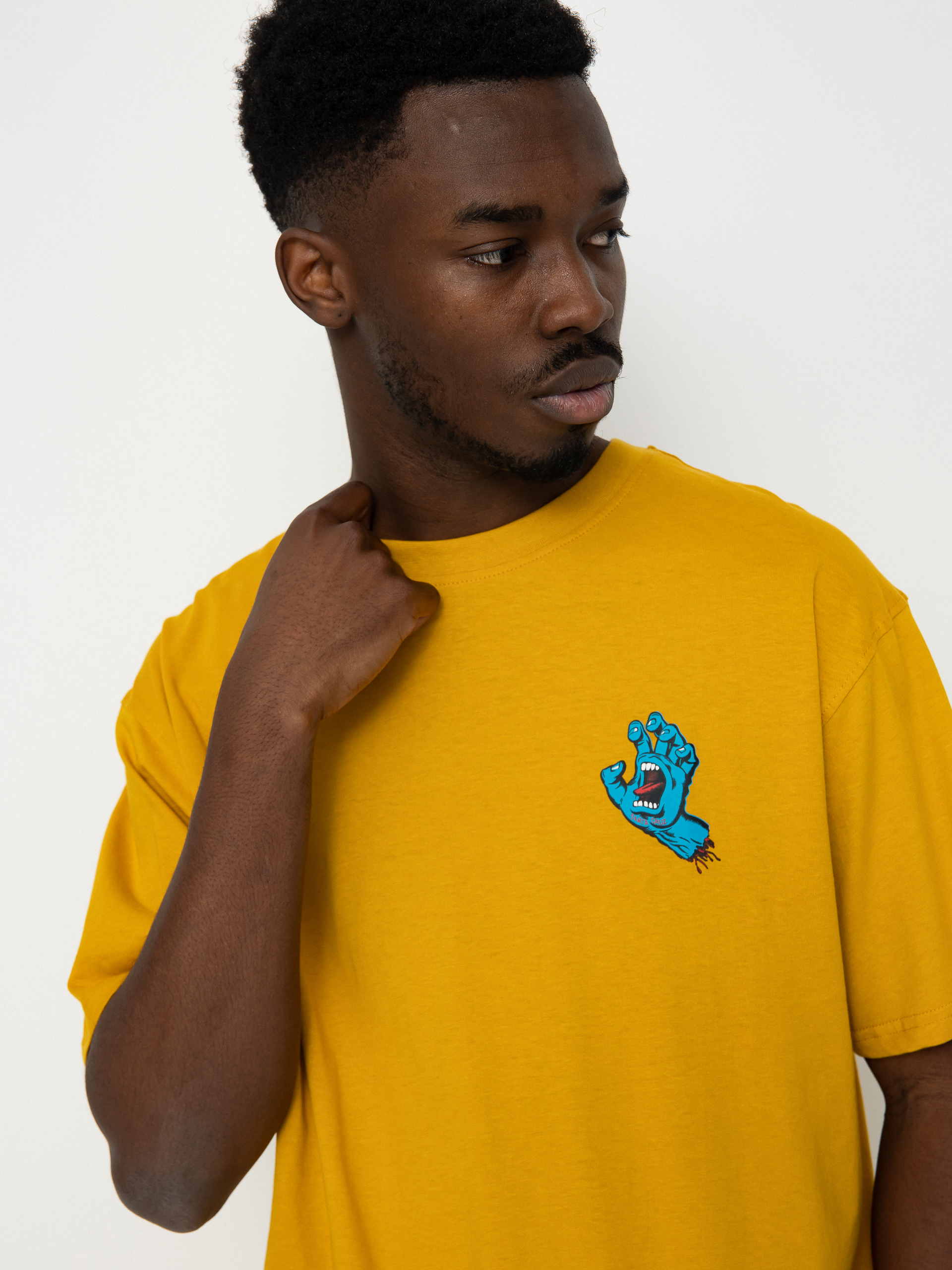 Tričko Santa Cruz Screaming Hand Chest (old gold)