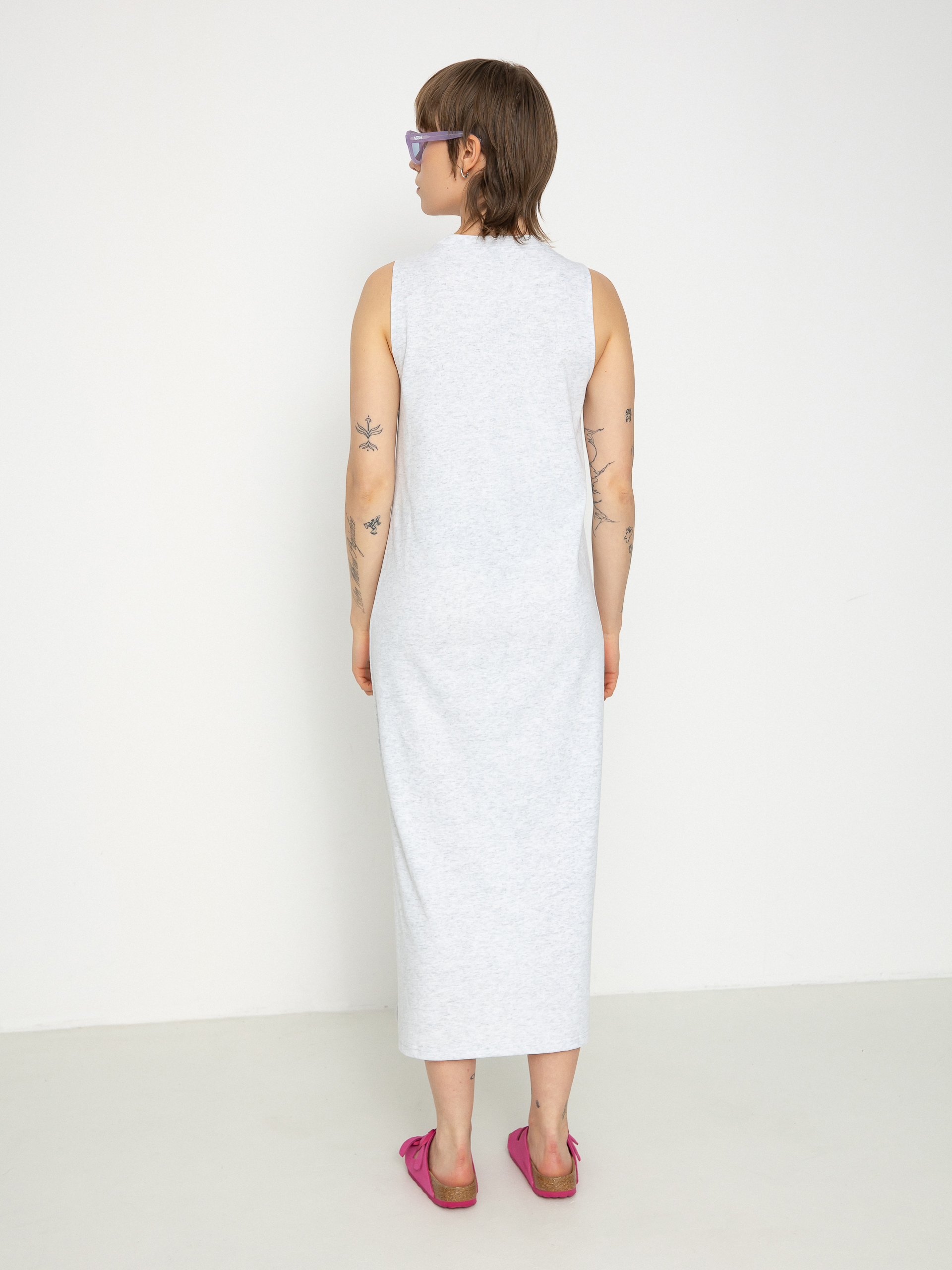 Šaty  Vans Left Chest Maxi Wmn (light grey heather)