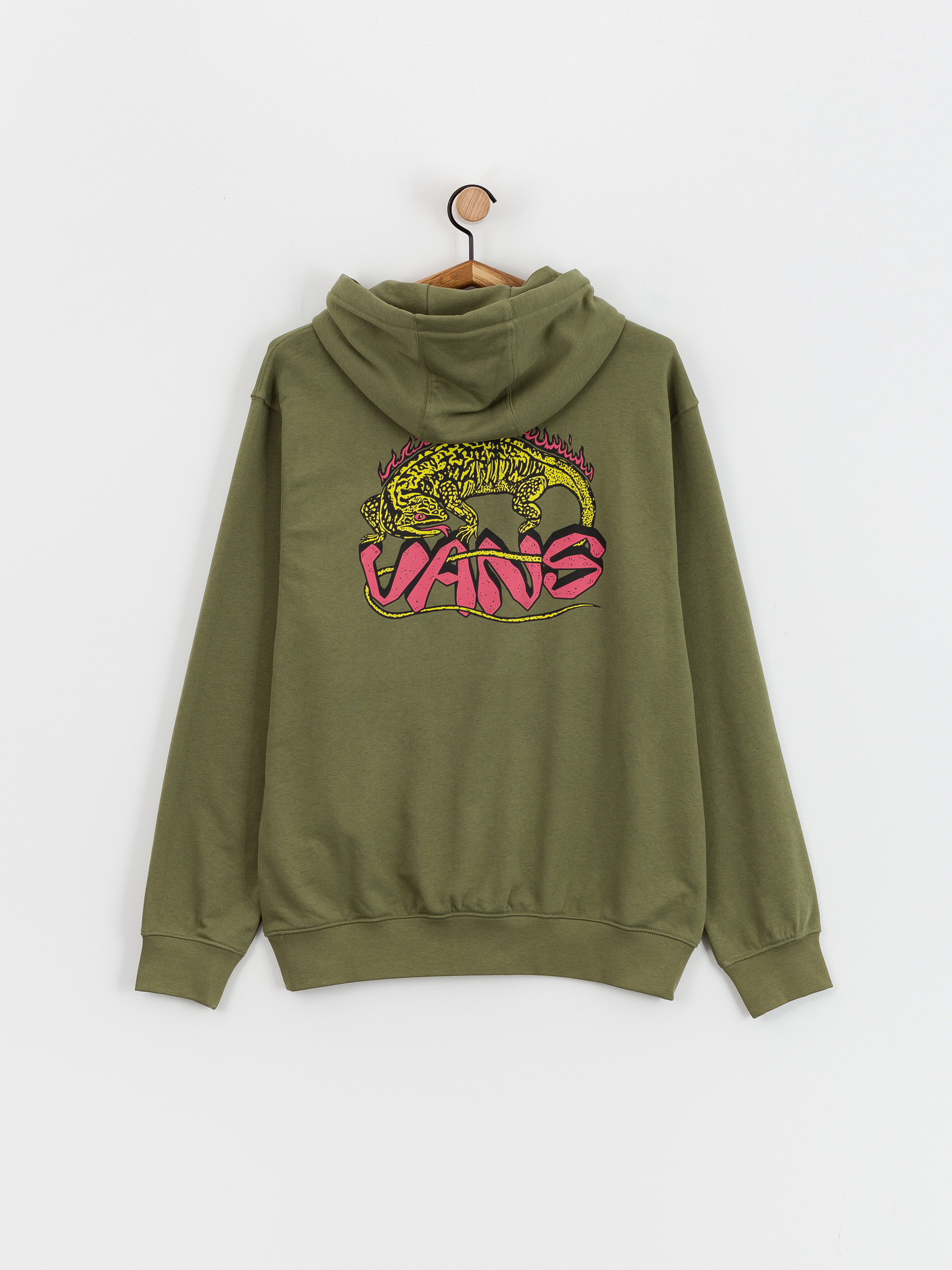 Mikina s kapucí Vans Fiery Friend HD (olivine)