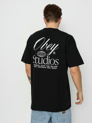 Tričko OBEY Studios Worldwide (black)