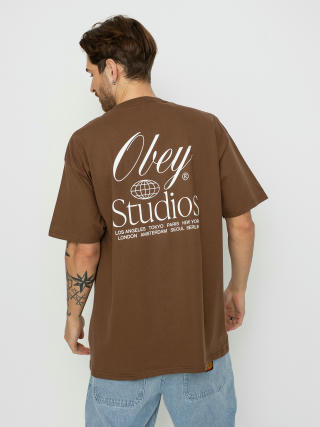 Tričko OBEY Studios Worldwide (silt)