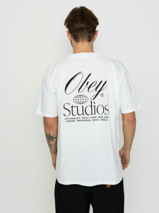 Tričko OBEY Studios Worldwide (white)