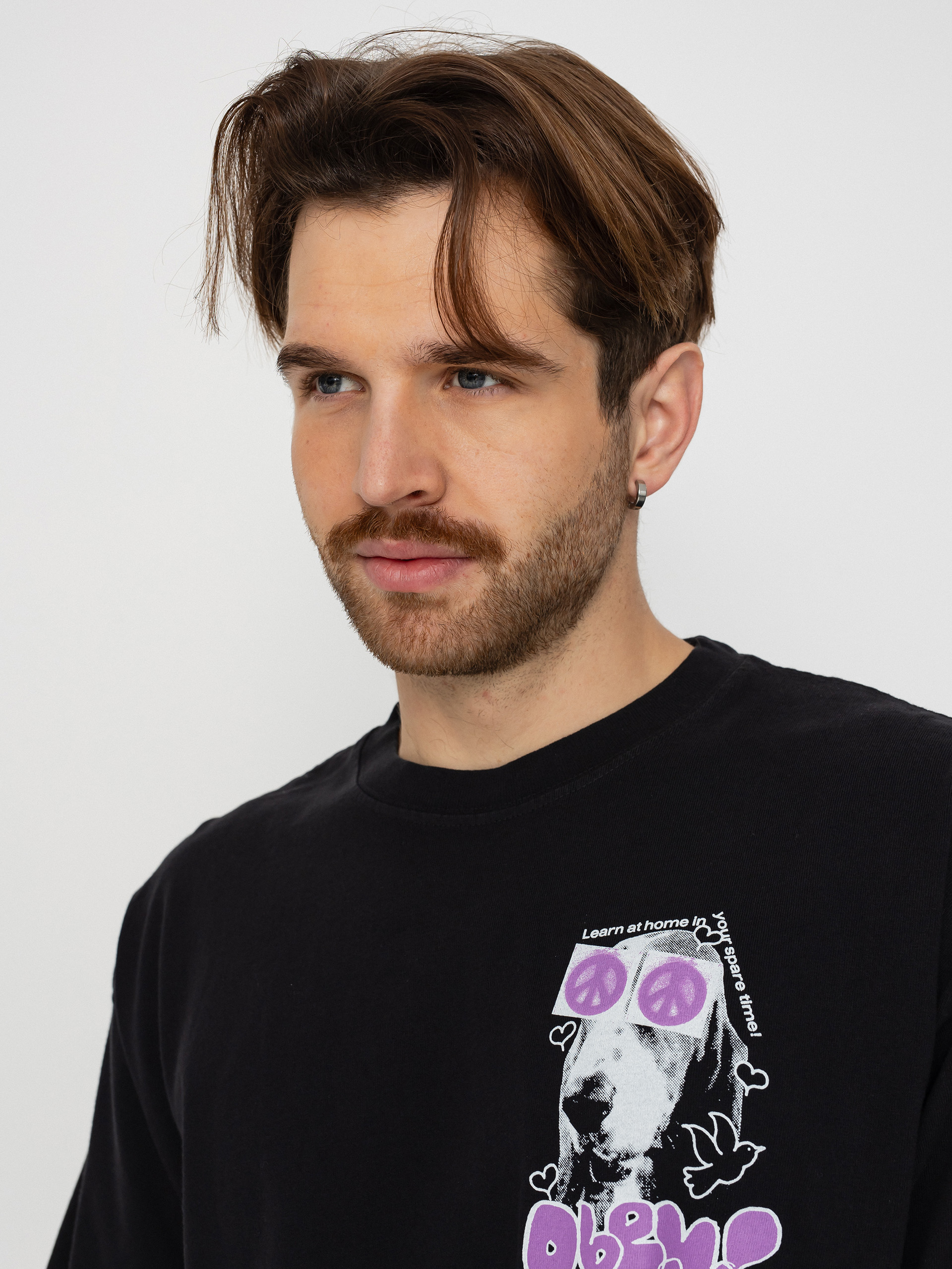Tričko OBEY Peace Eyes (vintage black)