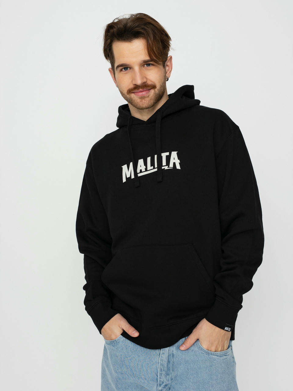 Mikina s kapucí Malita Logo Thunder (black)