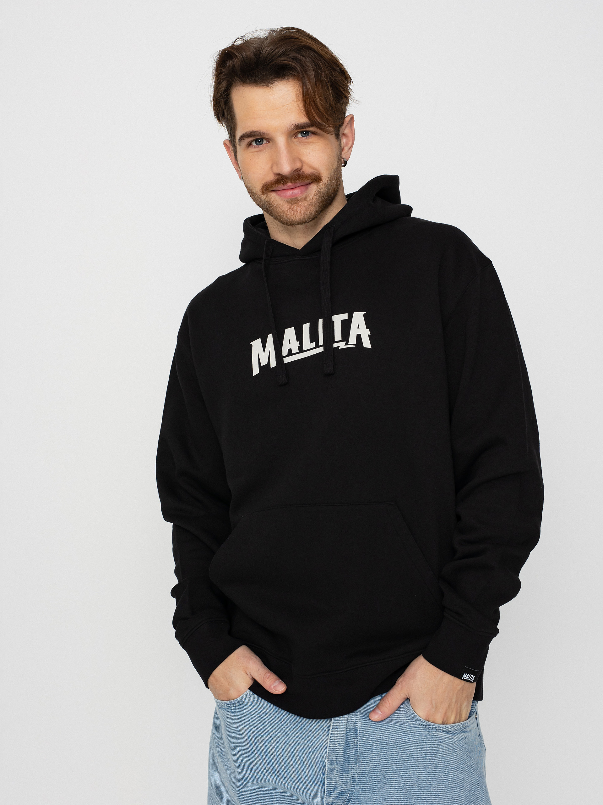 Mikina s kapucí Malita Logo Thunder (black)