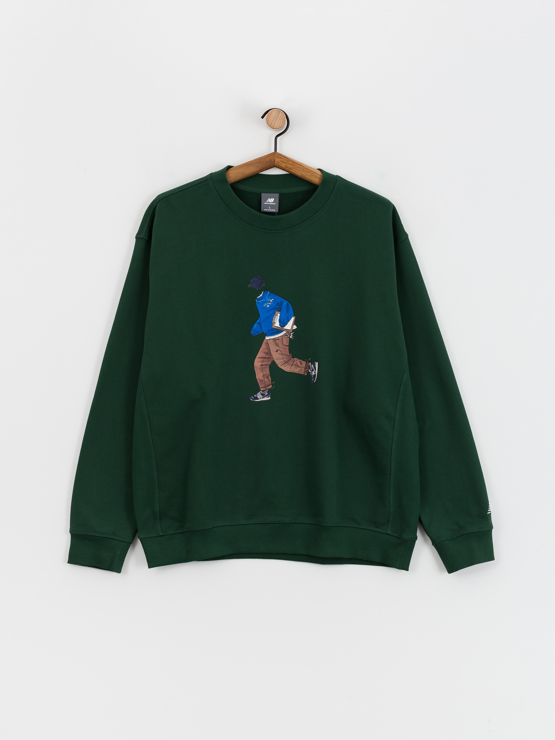 Mikina s kapucí New Balance Athletics Sport (night green)