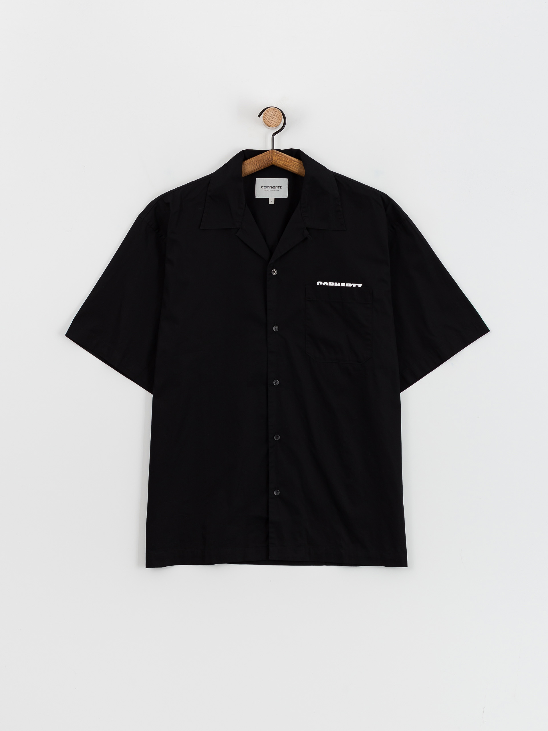 Tričko Carhartt WIP Link Script (black/white)