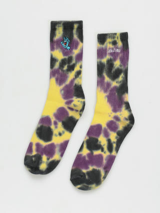 Ponožky Santa Cruz Screaming Mini Hand (purple/yellow/black tie dye)