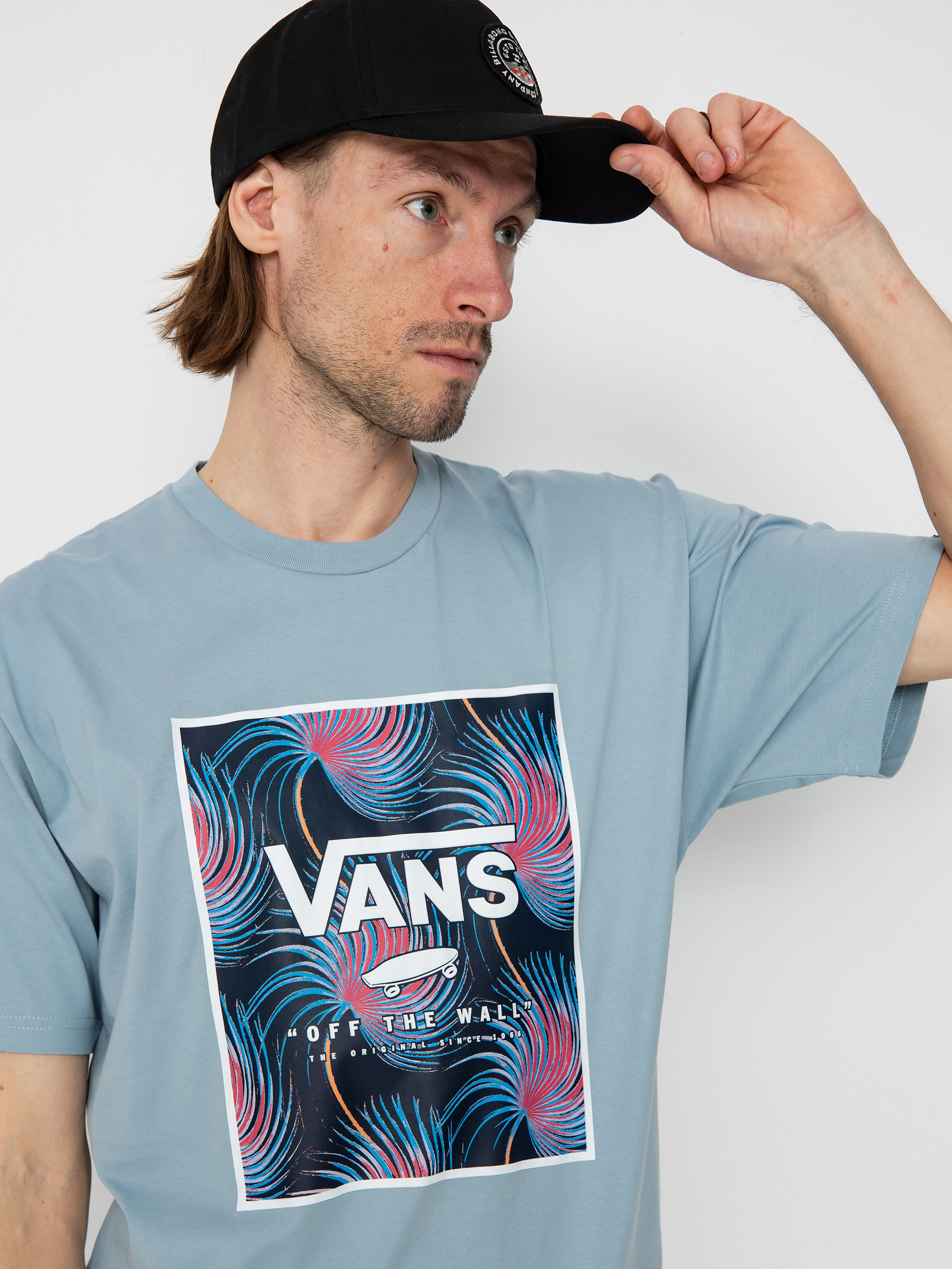 Košile Vans Classic Print Box (dusty blue/white)