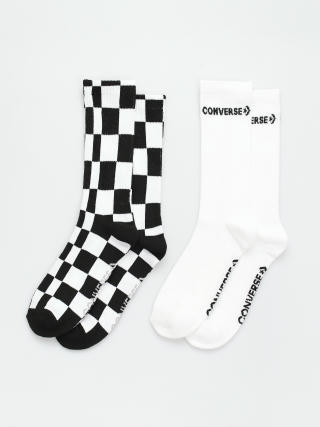 Ponožky Converse Checked Skewed 2PK (black/white)