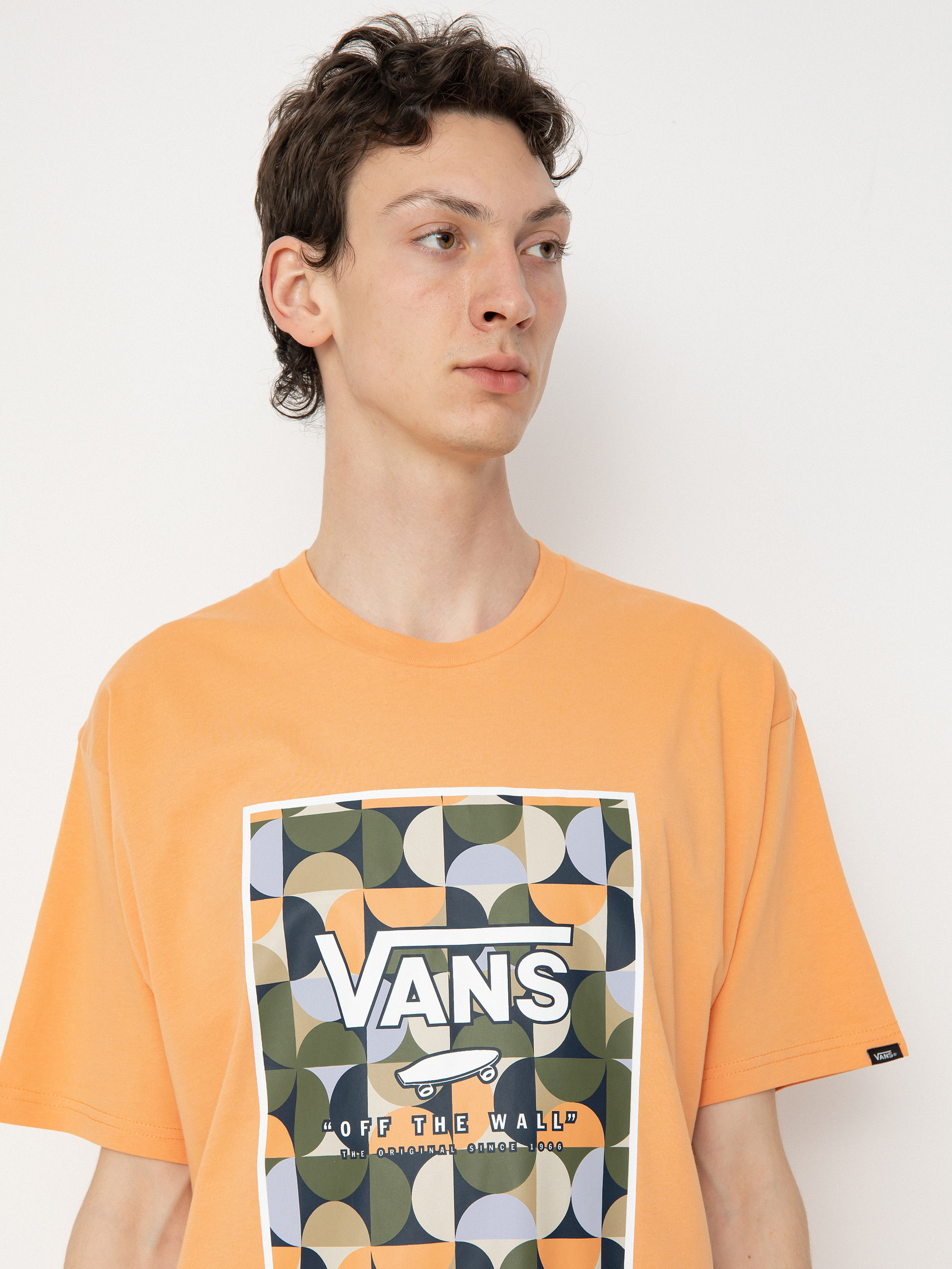Košile Vans Classic Print Box (copper tan/white)